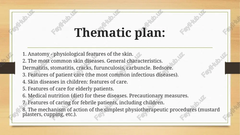 d by an excess of keratin. follicular hyperkeratosis dermatitis (ancient greek dyotrma, dyotrmos - skin + latin itis - transition, change) - inflammation of the skin that develops at the site of direct exposure to an external physical or chemical factor. sometimes this term is used in a broader sense as the name of any inflammation of the skin. (see, for example, atopic dermatitis). to reduce confusion in medicine, the term "contact dermatitis" was adopted, and skin lesions caused by other causes are classified as toxic derma. allergic aphthous the causative agent of vesicular disease is an rna virus belonging to the genus vesiculorus of the rhabdoviridae family. vesicular stomatitis is contagious. therefore, it is recommended to use separate dishes and hygiene products (they should be disinfected at least with boiling water after use).herpetic - it is characterized by a sudden increase in temperature, increased drowsiness and blisters (rash) on …