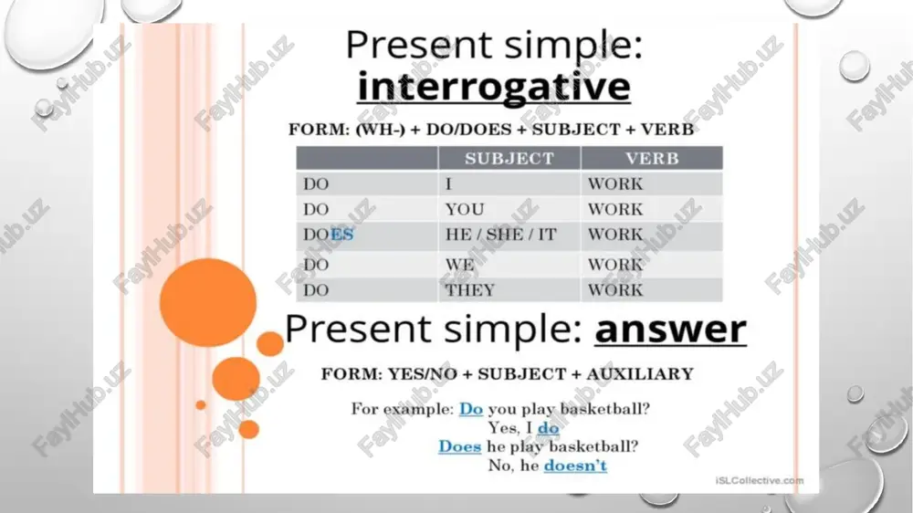 present simple: questions and negatives - Page 2