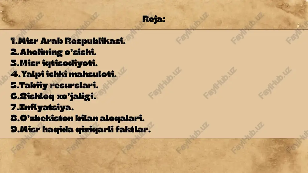 acha neft va gaz qazib olishni inqirozgacha bo‘lgan darajaga yetkazishni maqsad qilgan. xususan, neft vazirligi mahalliy gaz ishlab chiqarishni ko‘paytirish va ichki talabni qondirish uchun lng importini ta’minlash bo‘yicha faol ish olib bormoqda. energetikadan tashqari, misr ham sharqiy cho'lda oltin qidiruv ishlariga e'tibor qaratgan holda tog'-kon sanoatini kengaytirishga intilmoqda. energiya: gaz ishlab chiqarish: misr mahalliy gaz qazib olishni ko‘paytirish, jumladan, yangi quduqlar va gaz konlarini o‘zlashtirish bo‘yicha loyihalarni faol amalga oshirmoqda. mamlakat 25/26 moliya yilida yettita gaz konlari loyihasini amalga oshirishni rejalashtirmoqda. ➡️ lng importi: suyultirilgan gaz mahalliy ishlab chiqarish va iste'mol o'rtasidagi tafovutni bartaraf etish uchun misr xalqaro yetkazib beruvchilar orqali ko'proq lng yuklarini import qilishni ko'rib chiqmoqda. qayta tiklanadigan energiya: misr, shuningdek, qayta tiklanadigan energiyaga sarmoya kiritmoqda, 2030 yilgacha qayta tiklanadigan energiya manbalaridan elektr energiyasi ishlab chiqarishning 42 foizini maqsad qilgan. konchilik: oltin qidiruvi: misr o'zining tog'-kon sanoatini, xususan, sharqiy cho'lda oltin qidirishni rivojlantirishga intilmoqda. boshqa manbalar: temir …