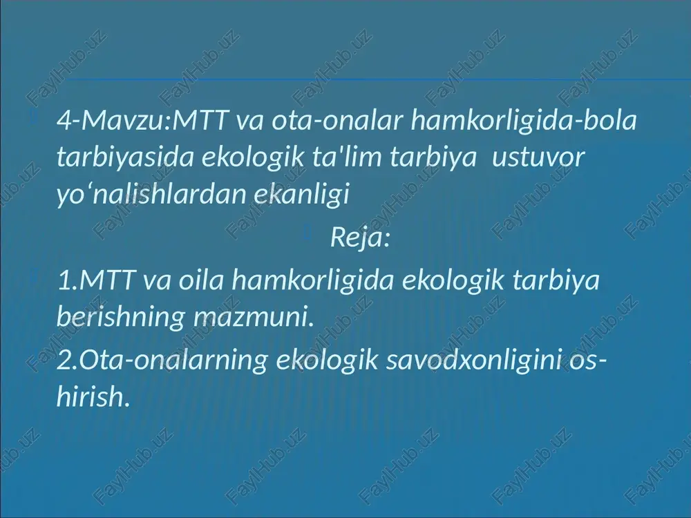 ilishida ishtirok etadigan sharbat(saxaroza) ni ishlab chiqaradi. bu suvuqlik barg tarkibidagi yopishqoq modda- xlorofill yordamida hosil qilinadi barglar havodan karbonat angidrid, tuproqdan esa ildizlar orqali suvni singdirib olib, quyosh nuri ta’siridagina oziqlantiruvchi moddalarni hosil qiladi. barglar tarkibida yashil xlorofilldan tashqari qizil va yashil rangdagi moddalar (pegmentlar) ham bo’ladi. kuz faslida xlorofill ishlab chiqarish to’xtaydi.bargning rangi uchun esa aynan shu pegmentlar javob beradi. shu sababli, sovuq tushishi bilan barglar sarg’ish, qizg’ish tusga kiradi. men tabiatda mehnatdan faol foydalanaman: kuzda - quruq barglarni, novdalarni yig'ish, urug'larni yig'ish; yozda - gulzorlarni sug'orish va begona o'tlardan tozalash. mehnat katta tarbiyaviy ahamiyatga ega. bolalarda tabiatga ehtiyotkorlik, g'amxo'rlik munosabati shakllanadi, ular o'z vazifalariga mas'uliyat bilan munosabatda bo'lishadi. tabiat bilan aloqa mehnatsevarlikni, kollektivizm tuyg'usini va o'z ishi natijasi uchun javobgarlikni tarbiyalaydi. katta shaharlarda daraxtlar ko’pincha ko’cha chiroqlari yonida o’sadi.shuning uchun kuzning qisqa kunlarida ko’proq nur oladi.natijada ularning barglari boshqa daraxtlarnikiga nisbatan sekinroq to’kiladi. farzandlarimiz qanday o'sishi bizga …