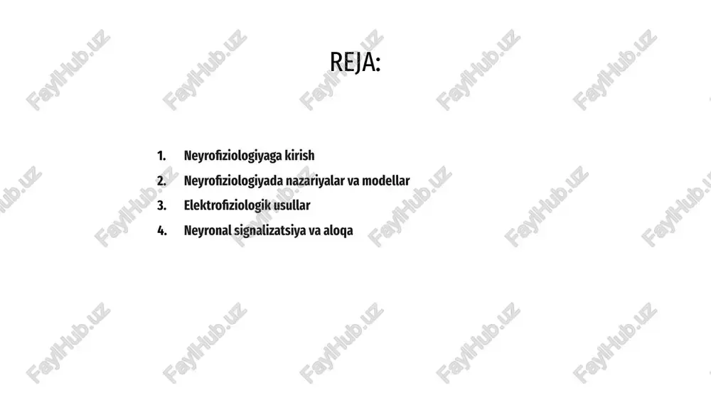 a neyronlarning membrana potentsiallarini o'rganish imkonini beradi. ushbu aniq usul bizning neyron aloqa haqidagi bilimimizni sezilarli darajada oshirdi. yana bir muhim usul elektrofiziologik tasvirlash bo'lib, u neyronlarning katta populyatsiyalarining faoliyatini ingl. bu tadqiqotchilarga miya faoliyati naqshlarini kuzatish va neyron tarmoqlarni chuqurroq tushunish imkonini beradi. neyrofiziologiyani o'rganishda neyronal signalizatsiya va aloqani tushunish juda muhimdir. bu jarayon elektr va kimyoviy signalizatsiya yo'llari orqali neyronlar orasidagi signallarni uzatishni o'z ichiga oladi. 01 turli xil o'rganish usullari neyron aloqasining murakkabliklarini tushunishga yordam beradi. ushbu usullar mavzuni har tomonlama tushunish uchun amaliy tajribalar, simulyatsiyalar, interfaol ma'ruzalar va amaliy tadqiqotlarni o'z ichiga olishi mumkin. 02 ko‘rgazmali qurollar, guruh muhokamalari va amaliy ko‘rgazmalar kabi turli xil ta’lim usullarini o‘rganish orqali talabalar neyrofiziologiya bo‘yicha bilimlarini oshirishlari mumkin. bu usullar turli istiqbollarni taklif etadi va o‘quvchilarni o‘quv jarayonida faol ishtirok etishga jalb qiladi. 03 neyronal signalizatsiya va aloqa sinaptik uzatish neyrofiziologiyani o'rganishda sinaptik uzatishni tushunish juda muhimdir. bu sinapsdagi …