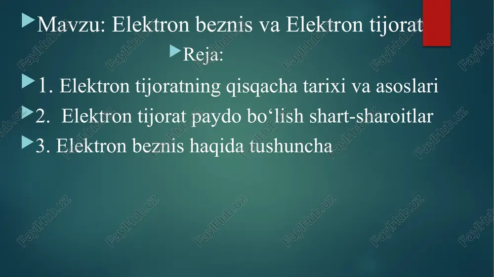 etining amerikalik matematiklar witfild, diffi va martin xelman elektron imzoning haqiqiyligini va muallifligini tasdiqlashning qonuniy vositasi sifatida raqamli imzo g‘oyasini yaratadi. mualliflar tomonidan yaratgan tamoyillar elektron autentifikatsiya (aniqlash), elektron muomalalar va electron pullar uchun asos yaratdi 1973-yilda umumjahon banklararo moliyaviy telecommunikatsiyalar jamiyati (eng. worldwide interbank financial telecomminications (s.w.i.f.t.) ta’sis etildi. ta’sischilar 19 mamlakatning 248 banklari hisoblanadi. s.w.i.f.t. tizimi moliyaviy operatsiyalar uchun umumiy standartlar tashkil etish va umumiy ma’lumotlar qayta ishlash tizimini shakllantirish uchun mo‘ljallangan edi. s.w.i.f.t. tizimi butun dunyo moliyaviy muassasalariga moliyaviy operatsiyalar haqida ma’lumotni yuborish, xavfsiz standartlashtirilgan va ishonchli shaklda olish uchun imkon beradi. hozirgi vaqtda s.w.i.f.t.tarkibiga 197 mamlakatning 7000 dan ortiq yirik kredit va jahon muassasalar kiradi, s.w.i.f.t. trafigining umumiy hajmi kuniga 1,5 milliard xabarlarni tashkil etadi. 1994 -yilda jeff bezos aqshda amazon kompaniyasiga asos solgan 1995-yil iyul oyida amazon internet do‘koni o‘zining web- saytini ochdi. hozirgi kunga kelib amazon – dunyoning eng yirik internet – do‘kon hisoblanadi. …
