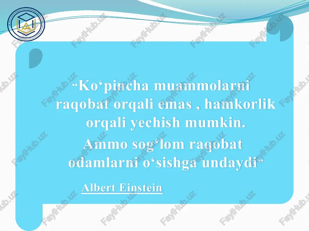 1 oʻzbekiston respublikasi vazirlar mahkamasining “davlat umumiy oʻrta taʼlim tashkilotlari pedagog kadrlarini kasbiy sertifikatlash boʻyicha davlat xizmatlarini koʻrsatishning maʼmuriy reglamentini tasdiqlash toʻgʻrisida” 2024-yil 12-fevraldagi 87-son qarori o‘zbekiston respublikasining “ta’lim to‘g‘risida” gi qonuni. 2020-yil 23-sentyabr 4-modda, 41-modda, 5-bob. ta’lim tashkilotlari pedagog xodimlarining huquqiy maqomi o’zbekiston respublikasi konstitutsiyasi ikkinchi bo’lim. ix-bob 52-modda 30.04.2023 yil o‘zbekiston respublikasining “pedagogning maqomi” to‘g‘risida qonuni. 2024-yil 1-fevral 901-son. o‘qituvchilar o‘rtasida raqobat g‘oyasi ta’lim tadqiqotlarida keng muhokama qilinadi. tadqiqotlar shuni ko‘rsatadiki, yaxshi tashkil etilgan raqobat kasbiy rivojlanishga va o‘qitish uslublarida innovatsiyaga olib kelishi mumkin (johnson va johnson, 2019). aksincha, yomon boshqarilgan raqobat stressni keltirib chiqarishi mumkin (smith, 2020). asosiy adabiyotlar raqobatni hamkorlik maqsadlari va kasbiy rivojlanish bilan muvozanatlash zarurligini ta’kidlaydi (hattie, 2018). bundan tashqari, moliyaviy mukofotlar, kasbiy e’tirof va karyera rivojlanish imkoniyatlari kabi turli rag‘batlantiruvchi tuzilmalar o‘qituvchilarni rag‘batlantirishda qanchalik samarali ekanligi tahlil qilingan (fryer, 2017). o‘zbekistonda plclar hali keng tarqalmagan bo‘lsa-da, so‘nggi ta’lim islohotlari shunga o‘xshash hamkorlik amaliyotlarini …