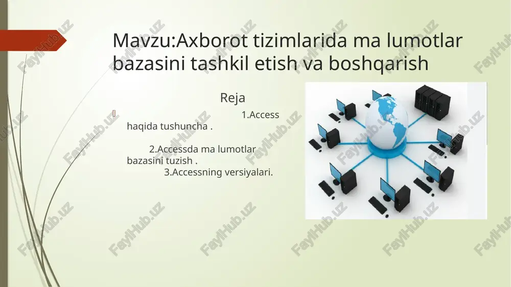 axborottizimlaridamalumotlar bazasini tashkil etish va boshqarish - Page 2