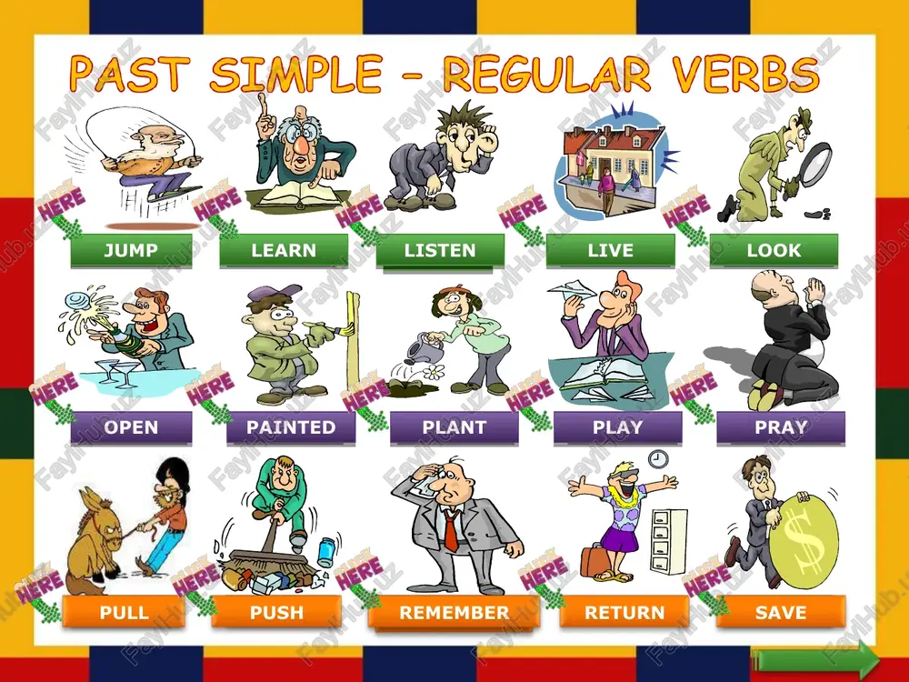 past simple - regular verbs - Page 2