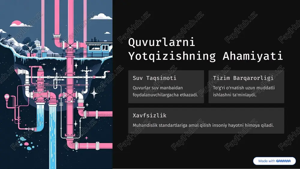 rlarning uzun umrini ta'minlash uchun muntazam xizmat zarur. investitsiya to'g'ri o'rnatish kelajakda xarajatlarni kamaytiradi. https://gamma.app/?utm_source=made-with-gamma