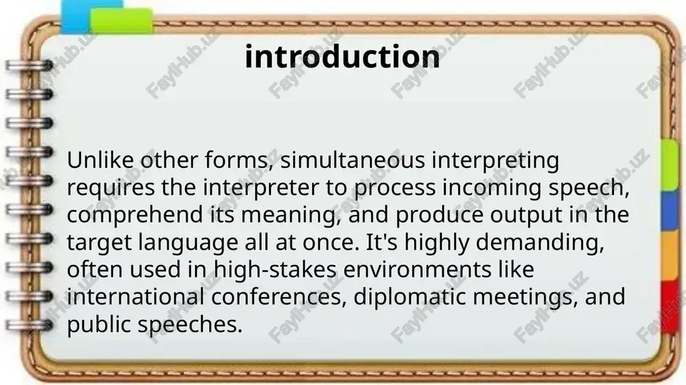 eceives it seamlessly in their language. public speaking interpreting is vital for global accessibility, as seen in presidential addresses or international summits. key aspects include real-time flow with no pauses, preserving the speaker's rhythm and engagement, handling rapid speech, idioms, or cultural nuances, and anticipating and conveying emotion accurately. simultaneous interpreting for public speaking applications include the united nations general assembly, corporate keynotes, or public rallies where multilingual audiences are present. for example, during a public speech, interpreters might use text support if provided in advance, aligning their translation with prepared scripts. simultaneous interpreting for public speaking applications include the united nations general assembly, corporate keynotes, or public rallies where multilingual audiences are present. for example, during a public speech, interpreters might use text support if provided in advance, aligning their translation with prepared scripts. simultaneous interpreting encompasses various types, each tailored to specific contexts: from traditional booth-based interpreting to …