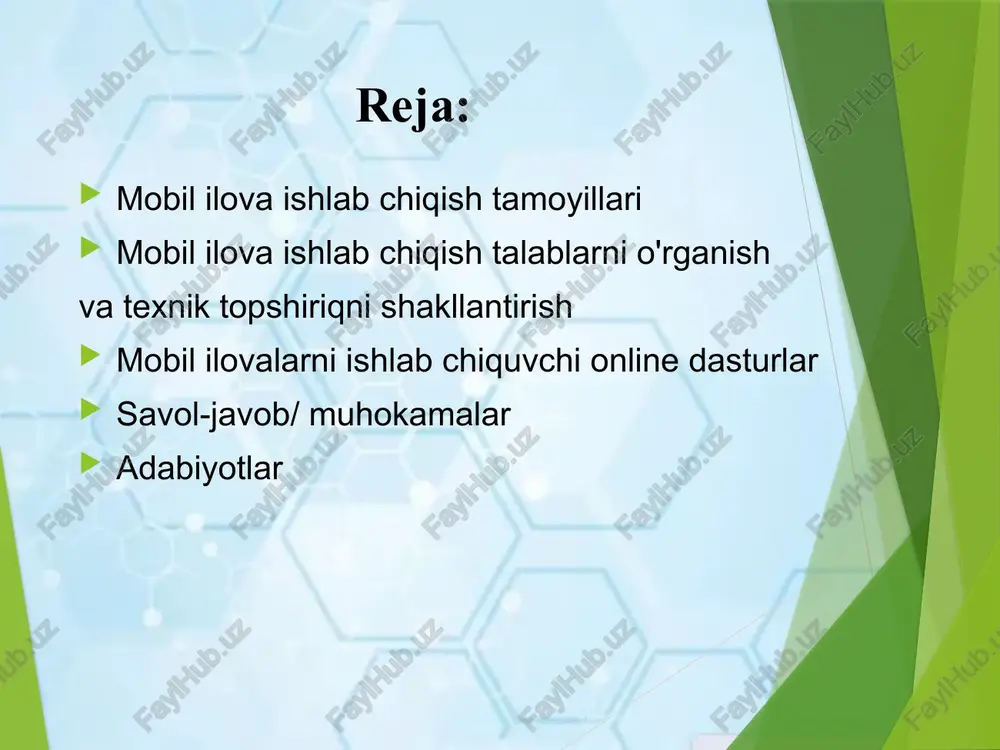 irish. qaysi ma'lumotlar bazasini (mysql, mongodb) va server xizmatlarini (aws, firebase) tanlash zarurligini aniqlash. 3. ui / ux dizayni ilova dizaynining maqsadi jilolangan ko'rinishga ega foydalanuvchi muammosiz va qiyinchiliksiz tajribalarini taqdim etishdir. mobil ilovaning muvaffaqiyati foydalanuvchilarning barcha xususiyatlarini qanchalik yaxshi qabul qilganligi va undan foydalanayotganiga qarab belgilanadi. - wireframe va prototip: ilovaning dastlabki versiyasini tayyorlash. foydalanuvchi interfeysining sxemalarini chizish va funksiyalarni ko'rsatish. - ux/ui dizayn: foydalanuvchi interfeysini va tajribasini loyihalash, ranglar, shriftlar va dizayn elementlarini tanlash. mobil ilovalar dizayni: ultimate ux / ui guide mobil dastur dizayni - bu mohiyatan qo'shimcha funktsiyalarga ega veb-saytning mobil versiyasini yaratishdir. shu bilan birga, ishlab chiquvchilarning asosiy vazifasi mukammal ux bilan foydalanuvchi uchun qulay bo'lgan ekotizimni yaratishdir. mobil ilova dizaynining asosiy tamoyillari 1 soddalik dizaynda soddalikka e'tibor qaratish, ortiqcha elementlardan voz kechish va foydalanishni osonlashtirish. 2 moslashuvchanlik turli ekran o'lchamlariga moslashuvchi, qayta ishlatiladigan va masshtablanuvchi elementlarni yaratish. 3 fokus foydalanuvchilarning diqqatini asosiy vazifaga qaratish …