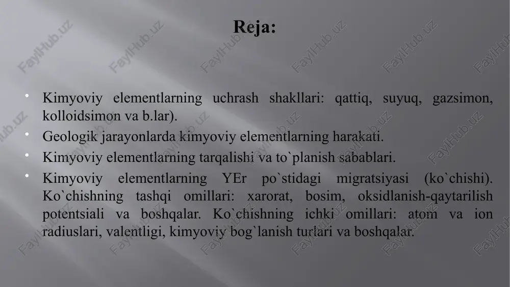 kristallanib muzga aylanadi; normal bosim va 100° temperaturada esa qaynab bugʻga aylanadi. moddaning qaysi agregat holatda boʻlishi uning tarkibidagi molekulalarning yo oʻzaro bogʻlanish energiyasiga yoki ularning betartib harakatdagi kinetik energiyasiga bogʻliq boʻladi. gazlar gazni tashkil qiluvchi molekulalar orasidagi masofa juda katta boʻlganligidan ularning oʻzaro tortishish kuchlari eʼtiborga olinmaydi. shuning uchun gaz aniq shakl va aniq hajmga ega boʻlmaganligidan oʻzi turgan idishning butun hajmini egallaydi hamda idish shakliga ega boʻladi. gazlar (frans. gaz) — modda holatlaridan biri. har bir modda temperatura va bosim oʻzgarishiga qarab qattiq, suyuq va gaz holatda boʻladi. mac, suv qattiq (muz), suyuq (suv) yoki gaz (bugʻ) holatda boʻlishi mumkin. gazlar molekulalari siqiluvchan, harakatchan, zichligi juda kichik, birbiri bilan tez aralashadi. gazlar tashqi taʼsir boʻlmaganda idish hajmining hammasini egallaydi. gazlar molekulalari orasidagi tortishish kuchi qattiq va suyuq jism molekulalarinikidan ancha kichikdir. normal sharoit (273, 15k temperatura va 1,01 105 pa bosim)da gazlar zichligi suyukliklar zichligiga nisbatan 1000 baravar …