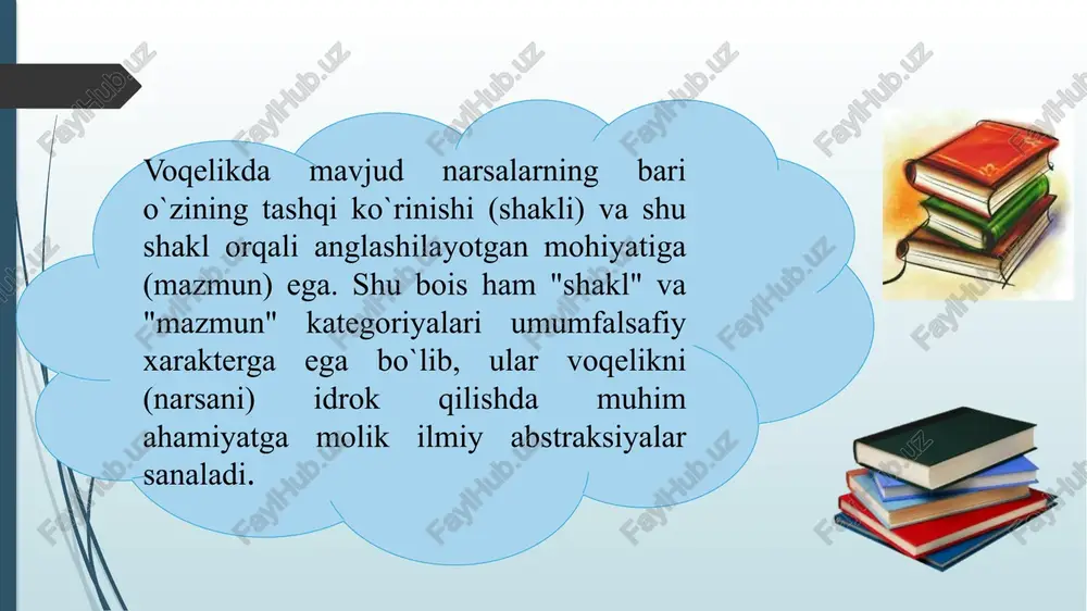 muhim sharti. mazmunning shaklga o`tish hodisasi genetik asosga egadir. buni muayyan turg`un janrlar misolida ham ko`rish mumkin. masalan, "g`azal" janri dastlab paydo bo`lganida mazmun hodisasi edi. uning mazmun hodisasi bo`lganligi so`zning lug`aviy ma'nosi bilan izohlanishi mumkin. ya'ni, so`z ma'nosidan kelib chiqsak, "ayollarga xushomad, muhabbat" mazmunidagi she'riy asar g`azal deyilgan. keyincha, g`azal shu mazmunni ifodalash uchun eng muvofiq shaklga ega bo`lgach, u asta-sekin shakl hodisasiga — o`zining muayyan shakliy belgilariga (ikki misrali bandlardan tarkib topishi, 3 baytdan 19 baytgacha hajmda bo`lishi, dastlabki baytda misralarning o`zaro qofiyalanishi va keyingi baytlardagi ikkinchi misraning birinchi baytga qofiyadosh bo`lishi) ega turg`un she'riy janrga aylandiki, endi bu shakl vositasida turfa mazmunlar (falsafiy, tasavvufiy, hajviy va b.) ifoda etila boshlandi badiiy asar qimmatini belgilashda mazmun va shaklning uyg`un muvofiqligi eng muhim mezonlardan sanaladi. badiiyat go`zal shaklda ifodalangan aktual, umuminsoniy qadriyatlarga mos mazmunni taqozo qiladi. adabiyotshunos badiiy asarni tahlil qilarkan, uning diqqat markazida shakl yoki mazmun turishi mumkin. …