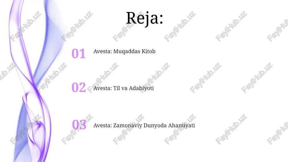 va tarixiy yondashuvlar qoʻllaniladi. avesto adabiyoti qadimgi fors tilida yozilgan boʻlib, uning tarkibiga 17 ta qoʻlyozma kiradi, ularning aksariyati 19-asrda topilgan. avesta merosi avesto merosi qadimgi fors tilida yozilgan boʻlib, uning 21 ga yaqin asosiy qismi saqlanib qolgan, ammo ularning koʻpchiligi parchalanib ketgan yoki nomukammal holatda. avesto merosi, taxminan miloddan avvalgi 1400-600 yillar oraligʻida yaratilgan boʻlib, zoroastrizm dinining muqaddas matnlarini tashkil etadi va unda 1500 yildan ortiq vaqt davomida rivojlangan diniy-falsafiy gʻoyalar aks etadi. avesto merosi turli xil janrlardan iborat, jumladan, ibodatlar (200 dan ortiq), marosimlar, qonunlar va afsonalarni oʻz ichiga oladi, bu uning murakkabligi va boyligini koʻrsatadi. avesta bugungi kunda avesta bugungi kunda dunyo bo'ylab taxminan 100 dan ortiq qo'lyozma nusxalarda saqlanib qolgan bo'lib, ularning aksariyati parsi va hindiston kutubxonalarida joylashgan. avesta diniy va madaniy meros sifatida zoroastrianizm diniga ega bo'lgan 2-3 million kishi tomonidan bugungi kungacha hurmat qilinadi va marosimlarda qo'llaniladi. avesta matnlarini o'rganish va tarjima qilish bilan …