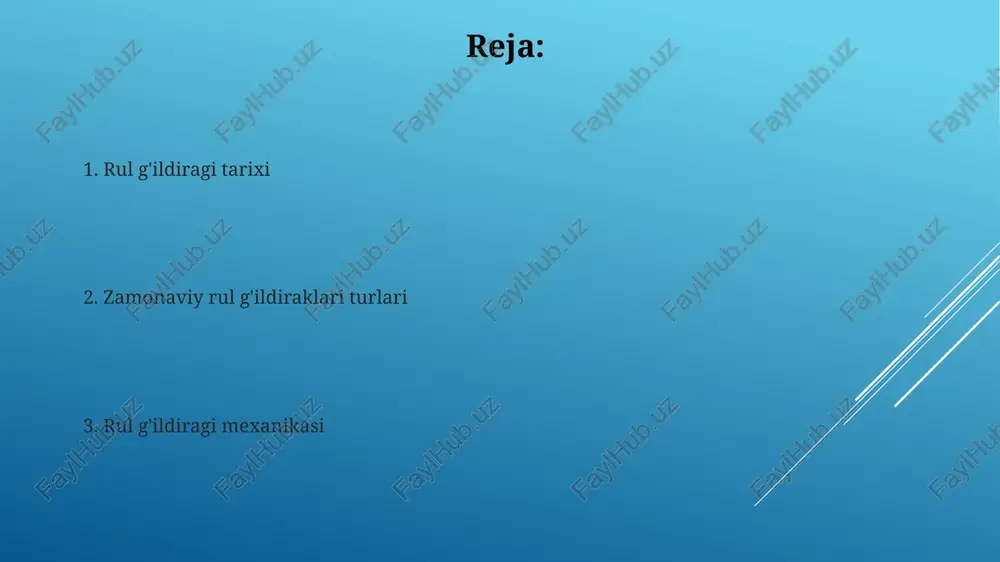skirishiga nisbatan kamroq chidamli bo'ladi. rul g'ildiragi ta'miri gidravlik kuchaytirgich tizimida bosimning 150 bar dan yuqori ko'tarilishi rul g'ildiragi mexanizmlariga ortiqcha yuk keltirib, ta'mirlash ehtimolini oshiradi. rul g'ildiragi ta'mirlashda, 30% hollarda mexanik shikastlanishlar, masalan, yorilishlar yoki sinishlar uchraydi, bu esa maxsus elim yoki metall qotishmalari yordamida ta'mirlashni talab qiladi. rul g'ildiragi turlari sport rusumli avtomobillar uchun 3-spokeli yoki d shaklidagi rul g'ildiraklari qo'llaniladi, bu esa haydovchiga yuqori darajadagi boshqaruv va dinamik manevr imkoniyatini beradi. rul g'ildiraklari diametri 350 mm dan 400 mm gacha o'zgarib, turli avtomobil modellari uchun moslashtirilgan bo'ladi va bu xavfsizlik va boshqaruv qulayligi jihatidan muhim ahamiyatga ega. rul g'ildiragi xavfsizligi rulning diametri va o'lchamlari haydovchining o'tirish pozitsiyasi va ergonomikasiga ta'sir ko'rsatadi, bu esa 10% gacha reaktsiya vaqtini qisqartiradi yoki uzaytiradi. rul mexanizmining eskirishi yoki buzilishi yo'l-transport hodisasida jarohat olish ehtimolini 40% ga oshiradi, shuning uchun muntazam tekshiruv zarur. rul g'ildiragi va haydovchi rul g'ildiragi va haydovchi oʻrtasidagi …