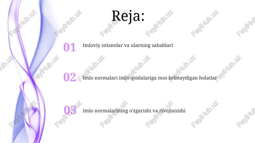 orfologik xususiyatlar va fonetika qonunlariga ham mos kelmasligi mumkin, bu esa imlo xatolariga olib kelishi mumkin. imlo normalari va talaffuz o'rtasidagi nomuvofiqliklar "sh" va "ch" tovushlari ba'zi so'zlarda imlo normalarida farq qilishi mumkin, ammo talaffuzda deyarli bir xil bo'ladi. masalan, "shahar" va "chahar" so'zlari fonetik jihatdan juda yaqin, lekin imlosi farq qiladi. taxminan 15 ga yaqin qo'shimchalar imlo normalariga ko'ra yozilishi talaffuzidan farq qiladi. bunday nomuvofiqliklar, ayniqsa, -lar, -larcha kabi ko'plik qo'shimchalari bilan ifodalanadi. o'zbek imlosidagi tarixiy meroslar o'zbek tilida so'zlarning 15% gacha bo'lgan qismi tarixiy sabablarga ko'ra, fonetik tamoyillarga mos kelmaydigan o'ziga xos imlo xususiyatlarini saqlab qolgan, masalan, "qo'shma so'zlar"dagi bog'lovchi unsurlar. qadimgi turkiy yozuv an'analaridan meros bo'lib qolgan 5 ta undosh tovushning imlosi, hozirgi zamon fonetikasiga mos kelmasa-da, an'anaviy yozuv tamoyillarini aks ettiradi. qarz so'zlarning imlosi o'zbek tilida lotin yozuvida qarz so'zlarning imlosida taxminan 20% hollarda grammatik jihatdan birikma so'zlarning o'ziga xos imlo qoidalari qo'llaniladi, bu esa umumiy …