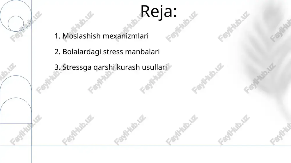 qobiliyatini 15% ga oshiradi. 3. profilaktika choralari 7-10 yoshli bolalarda stressni engillashtirish uchun, ularning kundalik rejimiga jismoniy faoliyatni, masalan, 30 daqiqalik sport mashg'ulotlarini yoki o'yinlarni qo'shish tavsiya etiladi. bu stress gormonlarini kamaytiradi. bolani qo'llab-quvvatlashning samarali usullaridan biri, uning his-tuyg'ularini 5 yoshdan boshlab nomlash va tushuntirish orqali hissiy sohasini rivojlantirish hisoblanadi. bu stressga moslashish qobiliyatini oshiradi. oilaviy terapiya seanslarining 80% muvaffaqiyatli natijalar beradi, chunki oilaviy qo'llab-quvvatlash bolaning ruhiy salomatligini mustahkamlaydi va stressga qarshi turish mexanizmlarini rivojlantirishga yordam beradi. 4. bolani qo'llab-quvvatlash ota-onalar bilan o'tkaziladigan 6-8 ta oilaviy terapiya seanslari bolaning stressga moslashuvchanligini oshirishga va oilaviy muhitni yaxshilashga yordam beradi, bu esa bolaning ruhiy salomatligiga ijobiy ta'sir ko'rsatadi. kognitiv-xulq terapiyasi (kxt) yordamida 8-12 yoshli bolalarda stressni boshqarish ko'nikmalarini rivojlantirish mumkin, bu esa salbiy fikrlar va his-tuyg'ular bilan samarali kurashishga o'rgatadi. bolalarda stressni kamaytirishning samarali usullaridan biri, kundalik hayotga 15-20 daqiqalik jismoniy mashqlarni kiritish hisoblanadi, bu esa endorfinlar ishlab chiqarilishini va kayfiyatni yaxshilashga …