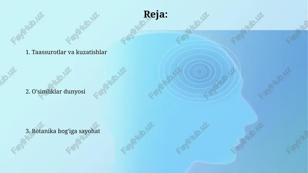 fsil ma’lumot beriladi. tadqiqot ishlari botanika bog'ida olib borilgan 5 yillik tadqiqotlar natijasida yangi 7 ta o'simlik turi aniqlandi va ularning xususiyatlari batafsil o'rganildi. o'simliklarning stressga chidamliligi bo'yicha o'tkazilgan tajribalar natijasida 20 turdagi o'simliklarning qurilishga chidamliligining yuqori darajada ekanligi aniqlandi. manzarali o'simliklar manzarali o'simliklarning o'sish sur'ati va hayotiy tsikli turli omillarga, jumladan, tuproqning tarkibi va namligiga, yorug'lik darajasiga bog'liq bo'lib, o'rtacha 10-15 yil yashaydi. bog'dagi manzarali o'simliklarning 70%i mahalliy turlarga, 30%i esa ekzotik, ya'ni boshqa mintaqalardan keltirilgan turlarga tegishli bo'lib, bioxilma-xillikni oshiradi. dori-darmon o'simliklari botanika bog'ida o'stirilayotgan dori-dormon o'simliklarining kimyoviy tarkibi va faol moddalarining miqdori muntazam ravishda hplc usuli yordamida tahlil qilinadi va ma'lumotlar bazasiga kiritiladi. dori-dormon o'simliklarining 300 dan ortiq turi botanika bog'ida yetishtiriladi, ularning 20 foizi endemik turlar hisoblanadi va ilmiy tadqiqotlar uchun muhim ahamiyatga ega. bog'ning tarixi botanika bog'lari 18-asr oxiri va 19-asr boshlarida ilm-fan va ta'lim maqsadlari uchun, o'simliklarni o'rganish va saqlash uchun tashkil etilgan. o'zbekistondagi …