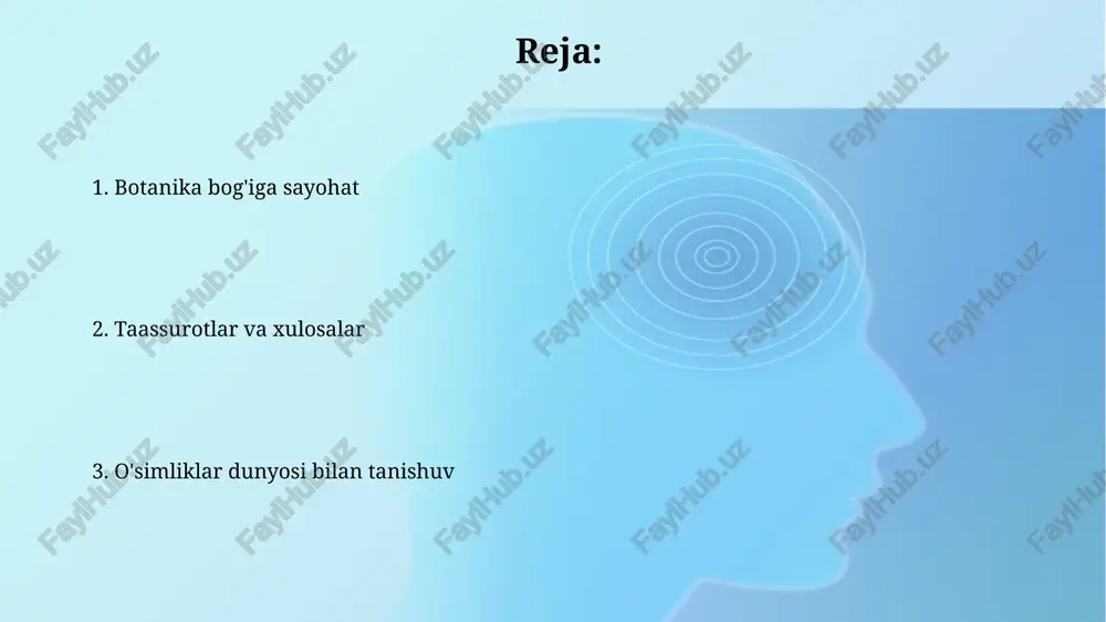 him rol o'ynaydi. gulli o'simliklar dunyosi “gulli o’simliklar dunyosi” bo’limida 300 dan ortiq gulli o’simlik turlari, shu jumladan noyob va endemik turlar namoyish etiladi, ularning 15 foizi qizil kitobga kiritilgan. “gulli o’simliklar dunyosi”da o’simliklarning geografik tarqalishi, taksonomiyasi va filogeniyasini aks ettiruvchi 5 ta tematik eksponat taqdim etiladi. o'simliklarning geografik tarqalishi o'simliklarning 70% dan ortig'i tropik va subtropik mintaqalarda, ya'ni ekvator atrofidagi 23,5° kenglik darajalari oralig'ida tarqalgan. flora tarkibi, balandlik zonasiga qarab sezilarli darajada o'zgaradi; masalan, 1000 metr balandlikdan yuqori tog'li hududlarda o'simlik turlari soni 50% ga kamayishi mumkin. olingan bilimlar o‘lingan bilimlar bog‘ida o‘simliklarning 500 dan ortiq turi kataloglashtirilgan bo‘lib, bu ma'lumotlar botanika faniga va atrof-muhitni muhofaza qilishga katta hissa qo‘shadi. bog‘da 10 ga yaqin turli xil ekologik zonalar mavjud bo‘lib, har bir zona o‘ziga xos o‘simlik turlariga ega, bu esa o‘simliklarning turli muhit sharoitlariga moslashuvini o‘rganish imkonini beradi. botanika bog'ining tarixi va ahamiyati botanika bog'i nafaqat ilmiy-tadqiqot markazi, balki …