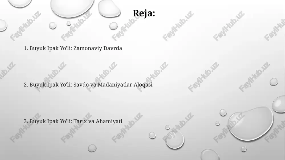 20% ga oshirdi. dinning tarqalishi islom dinining tarqalishida buyuk ipak yo‘li muhim rol o‘ynab, 8-10-asrlarda taxminan 1000 dan ortiq masjidlar yo‘l bo‘ylab qurilgan. “dinning tarqalishi” bo‘yicha 15-asrda, markaziy osiyoda kamida 5 ta yirik shaharlarda chashka choy ichish marosimi keng tarqalganligi tarixiy manbalarda tasvirlangan. “dinning tarqalishi” jarayonida 7-13-asrlar oralig‘ida buddizmning mahayana yo‘nalishi buyuk ipak yo‘li orqali sharqiy osiyo mamlakatlariga keng tarqalgan. mashhur sayyohlar va savdogarlar ibn battuta, 14-asrda 75 000 mildan ortiq masofani bosib o'tgan taniqli musulmon sayohati va savdogari bo'lib, uning kundaliklari ipak yo'lining turli shaharlari va madaniyatlari haqida boy ma'lumotlar beradi. marco polo, 13-asrda buyuk ipak yo'lini bosib o'tgan mashhur sayyohlardan biri bo'lib, uning sayohatlari haqidagi yozuvlari sharq madaniyati haqida qimmatli ma'lumotlarni o'z ichiga oladi. buyuk ipak yo'lida minglab noma'lum savdogarlar va hunarmandlar o'z mahsulotlarini sotish va almashish uchun sayohat qilishgan, ularning hissalari tarixda kamroq aks etgan bo'lsa-da, iqtisodiy aloqalarga ulkan ta'sir ko'rsatgan. madaniy almashinuv madaniy almashinuv natijasida buyuk …
