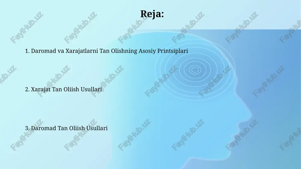 n oddiy va tushunarli bo'lib, bu usulda 1-chorakdagi sof foyda 50.000 so'm bo'lsa, soliq hisobi uchun aynan shu miqdor olinadi. pul mablag'lari usuli bo'yicha daromad va xarajatlar faqat pul mablag'lari kelib tushganda yoki to'langanda hisobga olinadi, shuning uchun 100.000 so'mlik tovarni sotgandan keyin, pul olinmaguncha daromad hisoblanmaydi. tovarlarni yuborish usuli tovarlarni yuborish usulida daromad 15 kun ichida tasdiqlangandan keyin, sotish hisobiga kiritiladi, bu hisobot davridagi daromadning aniqligiga ta'sir qiladi. transport xarajatlari miqdori 5000 so'mdan oshsa, bu xarajatlar alohida hisobga olinib, kelgusi davrlardagi xarajatlarni belgilashga yordam beradi. to'lov usuli to'lov usuli bo'yicha hisobot davri yakunida 100.000 so'mdan ortiq to'lovlar amalga oshirilgan bo'lsa, soliq organlariga maxsus xabarnoma taqdim etilishi shart. to'lovlarni hisobga olishda, to'lov hujjatlarining to'liqligi va 12 oy davomida to'lovlarning o'rtacha miqdori muhim ahamiyatga ega. xarajatlarni tan olish mezonlari xarajatlarni tan olish uchun xarajatning miqdori aniq va ishonchli bo‘lishi, ya’ni kamida 500.000 so‘mdan yuqori bo‘lishi va tegishli hujjatlar bilan tasdiqlangan bo‘lishi …