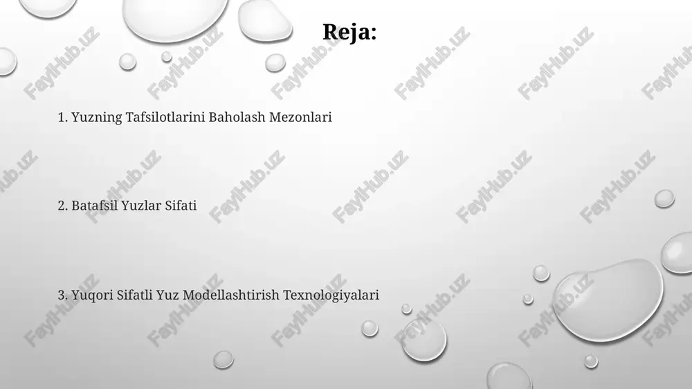 ichiga olishi mumkin, bu esa yuzi aniqroq va hayotiyroq ko'rinishga ega bo'lishiga yordam beradi. "tuzuv va shakl"ning yuqori sifatli modellari 2k dan yuqori pikselli teksturalardan foydalanib, yuzning nozik xususiyatlarini, masalan, terining tuzilishini va sochlarning tafsilotlarini aniq aks ettirishi kerak. real vaqt rejimida "tuzuv va shakl"ning aniqligi 60 fps dan yuqori tezlikda saqlanib qolishi, yuqori sifatli 3d modellashtirishning muhim omilidir. nuqsonlar va kamchiliklar normal xaritalarning noto'g'ri ishlatilishi yoki yo'qligi tufayli, yuzdagi yoritish notekis bo'lib, 30% gacha soyalar va nurlarning noto'g'ri taqsimlanishi kuzatilishi mumkin, bu esa realistik ko'rinishni buzadi. ba'zida 3d modellarda yuz xususiyatlarining noaniqligi, 2000 dan ortiq poligonli modellarda ham 5% gacha bo'lgan nomutanosiblik kuzatiladi, bu esa realistik ko'rinishga salbiy ta'sir qiladi. teksturalarning past sifati, ayniqsa, 1024x1024 piksellardan kam bo'lgan rezolyutsiyadagi teksturalarda, yuzning mayda tafsilotlarini, misol uchun, terining tuzilishini, noaniq aks ettiradi. tafsilotli yuzlarning sifati ranglarning aniqligi va to'yinganligi, ranglar palitrasidagi bit chuqurligi (masalan, 8 bit dan 16 bit gacha) orqali …