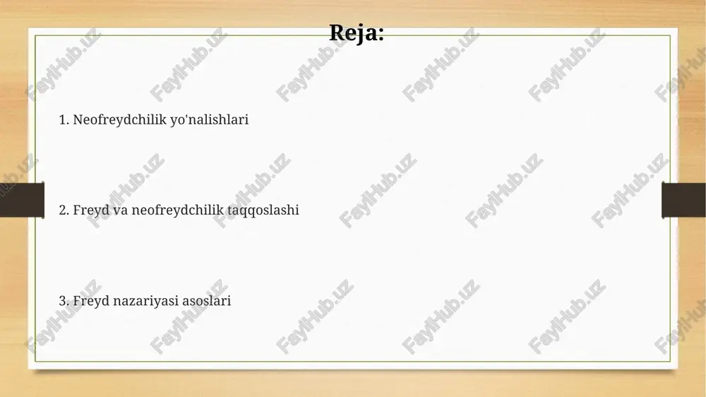 i, o'z-o'zini psixologiya va ego psixologiyasi – shaxsning ichki dunyosini tushunishda muhim rol o'ynaydi. karen xorney va psixodinamik nazariyasi uning nazariyasi, freydning fallik bosqichiga qarshi chiqib, shaxsiyat rivojlanishida ijtimoiy va madaniy omillarga 3 barobar ko'proq ahamiyat beradi. horney, ayollarning ruhiy salomatligi masalalariga 10 yildan ortiq vaqt davomida tadqiqot o'tkazib, jinsiy rolga emas, balki madaniy omillarga urg'u berdi. karen horneyning psixodinamik nazariyasi asosiy 3 xavotirga – qarshilikka, itoatkorlikka va o'zidan voz kechishga – asoslangan bo'lib, ular bolalikdagi 3 ta asosiy ijtimoiy munosabatlarni aks ettiradi. freyd nazariyasining asosiy tamoyillari psixoseksual rivojlanishning 5 bosqichi (og'iz, anal, fallik, lotib, genetal) shaxsiyatning shakllanishiga ta'sir ko'rsatadi va har bir bosqichda fiksatsiya yoki regressiya ro'y berishi mumkin. freydning tush ta'biri nazariyasi tushdagi ramzlarni ongsiz istaklar va xavotirlarning ifodasi sifatida talqin qiladi, bu orqali ongsiz jarayonlarni o'rganish mumkin. freyd nazariyasida ongsiz motivlarning 3 ta tuzilishi – id, ego va superego – shaxsiyatning rivojlanishida muhim rol o'ynaydi, ular o'rtasidagi …