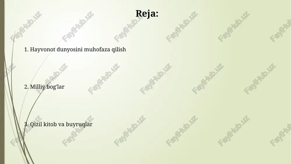not dunyosi haqida"gi qonuni 1992-yilda qabul qilingan va 20 dan ortiq moddadan iborat bo'lib, yovvoyi hayvonlarni ovlash, saqlash va ko'paytirish tartibini belgilaydi. qonun hujjatlari, hayvonlarning 100 dan ortiq noyob turlarini qamrab oluvchi o'zbekiston respublikasining "qizil kitobi"ni yaratish va uni muntazam yangilab turishni nazarda tutadi, bu esa ularning muhofazasi uchun muhimdir. hayvonot dunyosini muhofaza qilishning ahamiyati hayvonot dunyosining bioxilma-xilligini saqlash, 10 000 dan ortiq o'simlik va hayvon turlarining yo'q bo'lib ketish xavfini kamaytirib, yer sayyorasining ekologik muvozanatini ta'minlaydi. hayvonlarning genofondini muhofaza qilish, kelajakda yangi dorilar va texnologiyalarni yaratishda muhim ahamiyatga ega bo'lgan, 200 mingdan ortiq genlarni saqlab qolish imkonini beradi. qizil kitob: tahdid ostidagi turlar qizil kitobning yangilanishi har 10 yilda bir marta amalga oshirilib, tahdid ostidagi turlar soni va ularning holatini baholashda muhim rol o'ynaydi. hayvonot dunyosini muhofaza qilish bo'yicha milliy dasturlar qizil kitobdagi ma'lumotlarga tayanib, qonun hujjatlari va amaliy choralarni ishlab chiqishda asosiy manba hisoblanadi. hayvonlarni qutqarish va reabilitatsiya …