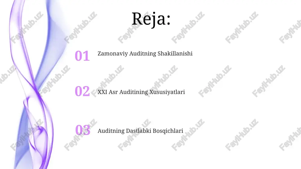 dartlarining global uyg'unlashuvi zarurligini ta'kidladi. davlat nazorati va auditning integratsiyasi integratsiya tufayli audit tizimining mustaqilligi va ob'ektivligi 30% ga o'sdi, bu esa xolis baholash va hisobotlarga olib keladi. davlat nazorati va auditning integratsiyasi natijasida 2000-yillardan boshlab korrupsiyaga qarshi kurash samaradorligi 15% ga oshdi, bu esa byudjet mablag'larining oqilona sarflanishiga olib keldi. xx asr boshlarida auditning shakllanishi xx asr boshlarida, ayniqsa 1900-yillarning boshidan boshlab, korxonalarning moliyaviy hisobotlarini tekshirish amaliyoti sifatida auditning rivojlanishi sezilarli darajada kuchaydi, bu esa yirik kompaniyalar sonining ko'payishi va investorlarning talablari bilan bog'liq edi. xx asrning dastlabki o'n yilliklarida, ayniqsa 1920-yillarda, birja bozorlarining rivojlanishi bilan audit professional standartlarga bo'lgan talabni kuchaytirdi, bu esa yangi audit metodlari va texnologiyalarining joriy etilishiga olib keldi va auditning mustaqilligi masalasini dolzarb qildi. sanoat inqilobi davrida audit bu davrdagi auditorlik faoliyati asosan buxgalteriya hisobotlarining to'g'rilik tekshirishiga, moliyaviy hisobotlardagi 10% dan ortiq xatolarni aniqlashga qaratilgan edi. sanoat inqilobi davridagi auditorlarning malakasi va mustaqilligi past …