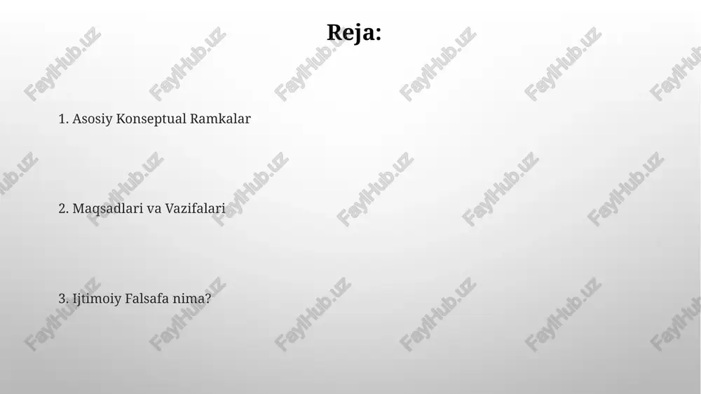 n 10 ta asosiy printsipni o'z ichiga oladi. ijtimoiy javobgarlikning 5 ta asosiy ko'rsatkichi sifatida atrof-muhit muhofazasi, ijtimoiy adolat, iqtisodiy barqarorlik, korporativ boshqaruv va shaffoflik ko'rsatiladi. ijtimoiy adolat va tenglik masalalari ijtimoiy tenglikni ta'minlash uchun davlat tomonidan amalga oshiriladigan 5 ta asosiy dastur – soliq siyosati, ijtimoiy himoya, ta'lim, sog'liqni saqlash va ish bilan ta'minlash sohalariga tegishlidir. ijtimoiy adolatsizlikning 30% dan ortig'i iqtisodiy tengsizlik bilan bog'liq bo'lib, bu kambag'allik va ishsizlik kabi omillar bilan murakkablashadi. ijtimoiy falsafa nima? ijtimoiy falsafa jamiyatning 3 ta asosiy tuzilmasini – iqtisodiy, siyosiy va madaniy tizimlarini tahlil qilib, ularning o'zaro bog'liqligi va inson hayotini shakllantirishdagi rolini o'rganadi. ijtimoiy adolat, tengsizlik, qashshoqlik kabi muammolarni 5 ta turli nazariy yondashuv orqali tushunishga va ularni hal qilish yo'llarini izlashga harakat qiladi. ijtimoiy institutlar va ularning roli o‘rtacha 5-7 ta ijtimoiy institut birgalikda ishlaydi va ijtimoiylashuv jarayonida shaxsning rolini aniqlashda, individual va jamoaviy ehtiyojlarni qondirishda muhim vazifalarni bajaradi. ijtimoiy …