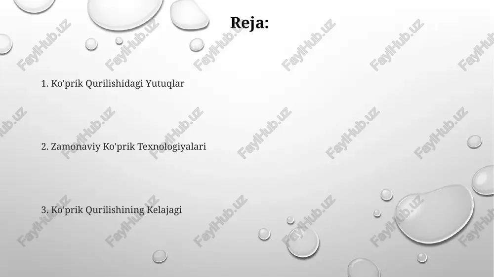 prik dizaynining kelajagi ko'prik dizaynida 3d-bosma texnologiyalarining qo'llanilishi 2030-yilga borib 50% ga oshishi va qurilish vaqtini 30% ga qisqartirishga olib kelishi kutilmoqda. aqlli sensorlar va sun'iy intellekt yordamida ko'priklarning holatini real vaqt rejimida monitoring qilish va texnik xizmat ko'rsatish ehtiyojini oldindan aniqlash imkoniyati paydo bo'ladi, bu esa xarajatlarni 15% ga kamaytiradi. yangi kompozit materiallar, masalan, grafen qo'shilgan polimerlar, ko'prik tuzilmalarining mustahkamligini 40% ga oshirish va og'irligini 20% ga kamaytirish imkoniyatini beradi. ko'prik qurilishida barqarorlik va ekologik jihatlar seysmik faol hududlarda qurilayotgan ko'priklarning barqarorligini ta'minlash uchun 7 balldan yuqori zilzilaga chidamliligi bo'yicha muhandislik echimlari va qurilish materiallari qo'llanilmoqda. ko'prik loyihalashida 30% gacha energiya tejaydigan yangi materiallar va qurilish texnologiyalarining qo'llanilishi karbon izini sezilarli darajada kamaytiradi. ko'prik ustunlarini suv osti ekotizimiga minimal ta'sir ko'rsatadigan usullar bilan o'rnatish, shu jumladan, 10% dan kam suv o'simliklarining yo'qolishiga olib keladigan texnologiyalar muhim ahamiyatga ega. ko'prik qurilishining iqtisodiy ta'siri ko'prik qurilishi natijasida ish o'rinlari soni 1000 …