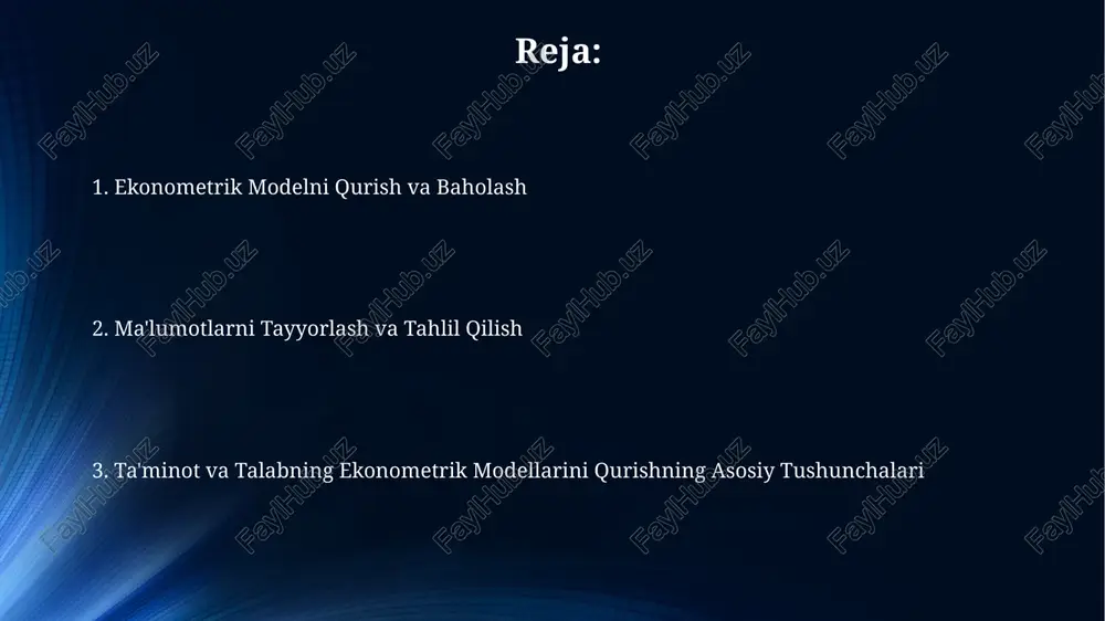 tadan ortiq kuzatuv ma'lumotlaridan foydalanish, model sifatini yaxshilash va prognoz daqiqligini oshirishga yordam beradi. ta'minot modellarini yaratishda, mavsumiylik omillarini (masalan, yilning 3-choragidagi pasayish) hisobga olish, prognozlarning aniqligini oshirishga hissa qo'shadi. modelning parametrlarini talqin qilish koeffitsientlarning ishorasi va ahamiyatlilik darajasi (masalan, p<0.05) talabning narxga nisbatan elastikligini va ta'minotning narxga nisbatan elastikligini aniqlashga yordam beradi, bu erda 1 dan katta absolyut qiymat elastiklikni ko'rsatadi. standart xatolar parametrlarning aniqlik darajasini ko'rsatadi; kichik standart xatoliklar parametrlarning aniqroq o'lchanganligini bildiradi, masalan, 0.1 dan kam standart xatolik juda yaxshi ko'rsatkich hisoblanadi. kelajakdagi tadqiqotlar yo'nalishlari mahsulot sifati va brend loyihaviy indekslari kabi 5 dan ortiq qo'shimcha o'zgaruvchilarni kiritish orqali modelning aniqligini oshirish bo'yicha tadqiqotlar o'tkazish maqsadga muvofiqdir. kelajakdagi tadqiqotlar dinamik panel ma'lumotlaridan foydalanib, 3 yildan ortiq davrni o'z ichiga olgan holda, talab va taklifning vaqt o'tishi bilan o'zgarishini modellashtirishga qaratilishi mumkin. modelning chegaralari va kamchiliklari ma'lumotlarning sifatsizligi va etishmasligi tufayli, modelning bashorat qilish aniqligi 5% dan 20% …