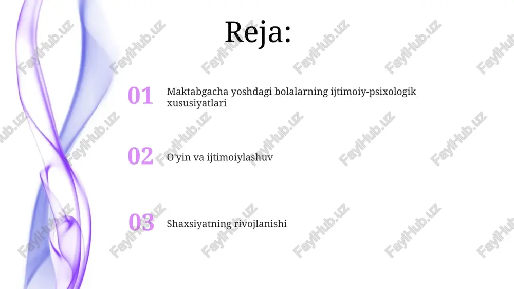 licha uyushqoq emas. maktabgacha yoshdagi bolalarning emotsional rivojlanishi 4-5 yoshli bolalarda emotsional intellektning rivojlanishi kuzatiladi, ular o'zlarining va boshqalarning hissiyotlarini aniqlashga harakat qiladilar, ammo bu jarayon hali etarlicha shakllanmagan. empatiya rivojlanish bosqichida. maktabgacha yoshdagi bolalar 2-3 yoshda asosiy ijtimoiy emotsiyalarni, jumladan, quvonch, g'azab va qo'rquvni faol ifodalay boshlaydilar. bu davrda emotsional o'zini boshqarish qobiliyati past bo'ladi. maktabgacha yoshdagi bolalarning ijtimoiy rivojlanishi maktabgacha yoshdagi bolalar 3 yoshdan 6 yoshgacha bo'lgan davrda o'z tengdoshlari bilan murakkab o'zaro munosabatlarni o'rnatishni o'rganadilar, bu jarayonda hamkorlik, raqobat va kelishmovchiliklar kuzatiladi. taxminan 4 yoshda bolalar o'zlarining shaxsiy egalik huquqlarini anglay boshlab, “mening” degan tushunchasini faol qo'llashadi va bu bosqichda mulkka nisbatan egalik qilish bilan bog'liq mojarolar ko'payadi. maktabgacha yoshdagi bolalardagi stress va uning oqibatlari maktabgacha yoshdagi bolalardagi stressning 20%i ota-onalar o'rtasidagi nizolar va oilaviy muammolar bilan bog'liq bo'lib, bu bolada agressiya, uyqusizlik kabi salbiy oqibatlarga olib keladi. 3 yoshdan 5 yoshgacha bo'lgan bolalarda ajralish stressi 40% …