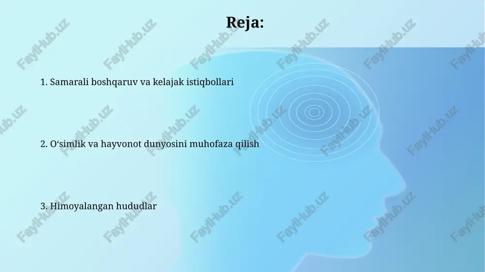 tisodiyotga yiliga 2-5 trillion dollar zarar yetkazishi mumkin. himoyalangan hududlarni boshqarish va monitoring himoyalangan hududlarning samarali boshqaruvi uchun kamida 5 yillik monitoring rejalari ishlab chiqilishi va bioxilma-xillik ko'rsatkichlarini o'z ichiga olishi kerak. himoyalangan hududlarning 30% dan kamroq qismi odamlar tomonidan intensiv foydalanish zonasida bo'lishi va bu hududlarning ekologik holati muntazam ravishda baholanishi zarur. kelajakdagi istiqbollar va strategiyalar qo'riqxonalarni moliyalashtirishni xalqaro donorlar va xususiy sektor ishtiroki bilan 2 barobar oshirish orqali, biologik monitoring tizimlarini raqamlashtirish va kuchaytirish strategiyasi amalga oshiriladi. yovvoyi tabiatni noqonuniy ovlash va brakonyerlik bilan kurashish uchun intellektual texnologiyalar, jumladan, sun'iy yo'ldosh monitoringi va mashinani o'rgatish texnologiyalarini qo'llash orqali kamida 15% ga kamaytirish rejalashtirilgan. biosphere qoʻriqxonalari biosfera qo'riqxonalari yer yuzasining 700 dan ortiq hududini egallaydi va 120 dan ortiq mamlakatda joylashgan bo'lib, global miqyosda bioxilma-xillikni saqlashga muhim hissa qo'shadi. biosphere qo'riqxonalarining asosiy vazifasi uchta asosiy zona: yadro, bufer va o'tish zonalarini o'z ichiga olgan ekologik monitoring va tadqiqotlarni olib …