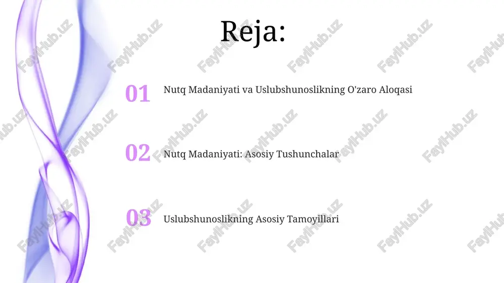 qo'llaniladigan figuralar, masalan, anafora yoki epiphora, matnning ritmini va ohangini 5-7 marta takrorlash orqali kuchaytiradi. nutq madaniyatini rivojlantirish yo'llari nutq madaniyatini rivojlantirishda 5-10 yoshgacha bo'lgan bolalarga she'riyat, ertaklar va hikoyalarni o'qish orqali fonetik eshitish va talaffuzni rivojlantirish muhim ahamiyatga ega. nutq madaniyatini yaxshilash uchun kamida 20 ta turli xil matn turlarini o'qish va tahlil qilish, so'z boyligini kengaytirish va turli uslublardagi nutqlarni tushunish ko'nikmalarini rivojlantirish zarur. nutq madaniyati va stilistika: umumiy tushunchalar nutq madaniyati tilning 3 ta asosiy funksiyasini (kommunikativ, kognitiv, estetik) o'z ichiga oladi va stilistika ushbu funksiyalarni ifoda qilishning turli usullarini o'rganadi. stilistik vositalar, masalan, 5 ta turdagi trop (metafora, metonimiya, sinegdoxa, epitet, giperbola) yordamida nutqning ifodaviyligi va ta'sirchanligini oshiradi. tilning to'g'riligi va sofligi tilning to'g'riligiga 3 ta asosiy omil – fonetika, leksika va grammatika qoidalari rioyasi ta'sir ko'rsatadi, ularning har biri 20% dan ortiq xatolikka yo'l qo'ymaslikni taqozo etadi. tilning sofligi va to'g'riligi, nutq madaniyatining 70%ini tashkil …