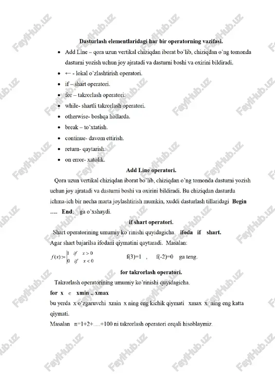 mathcad dasturlash elementlari - Page 2
