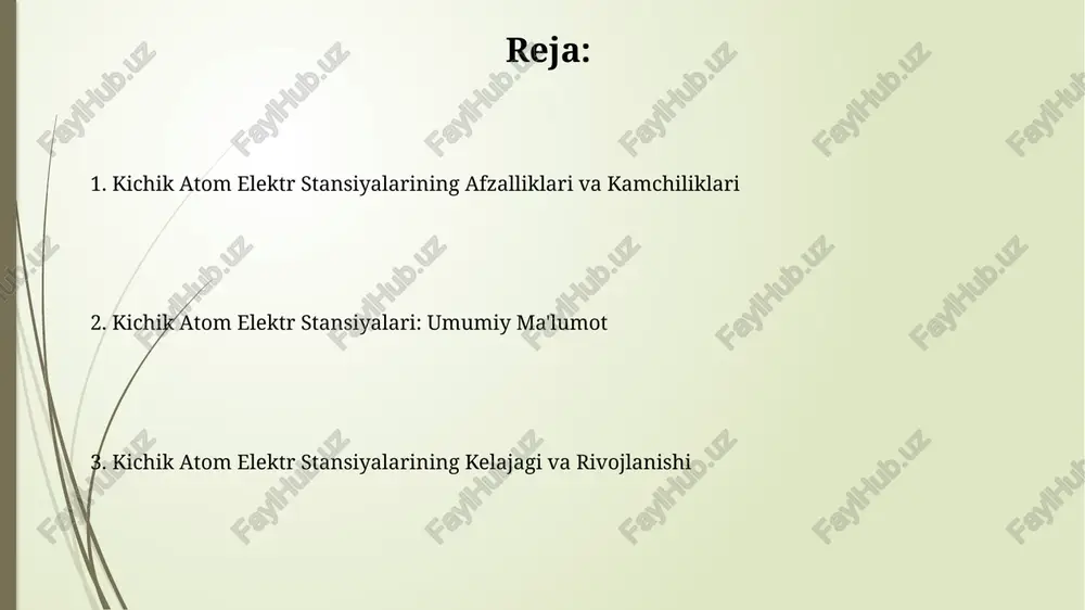 xminan 1 milliard aqsh dollaridan oshiq boʻlishi, ularning iqtisodiy jihatdan samaradorligini cheklaydi va katta hajmdagi loyihalar bilan solishtirganda rentabellikni pasaytiradi. xavfsizlik va xavfsizlik choralar kichik atom stantsiyalaridagi yadro yonilg'isining 99,9% dan ortig'i maxsus o'ram va saqlash inshootlarida joylashtiriladi, bu esa radiatsiya ta'sirining minimallashtirilishini ta'minlaydi. stantsiyalarda avariyalarni oldini olish va tezkorlik bilan bartaraf etish uchun uch bosqichli xavfsizlik tizimi, jumladan, avariya signalizatsiyasi va avtomatlashtirilgan xavfsizlik mexanizmlari ishlatiladi. atrof-muhitga ta'siri kichik atom elektr stansiyalari radioaktiv chiqindilarni, garchi miqdori an'anaviy aeslarga nisbatan ancha kam bo'lsa-da, atrof-muhitga chiqaradi, bu esa 10-100 yil davomida ta'sir ko'rsatishi mumkin. kichik atom elektr stansiyalarining qurilishi va ekspluatatsiyasi bilan bog'liq transport faoliyati karbon oksid gazining (co2) atmosferaga chiqarilishini 20-30% ga oshirishi mumkin. ishlab chiqarish texnologiyalari reaktor yadrosiga maxsus qotishmalarni qo'llash, radiatsion bardoshlilikni 1500 darajagacha oshirib, ishlash muddatini 50 yilga uzaytiradi. kichik atom elektr stansiyalarini ishlab chiqarishda 3d-bosma texnologiyalaridan foydalanish, qismlarni aniqligi va ishlab chiqarish tezligini 20% ga oshirish imkonini …