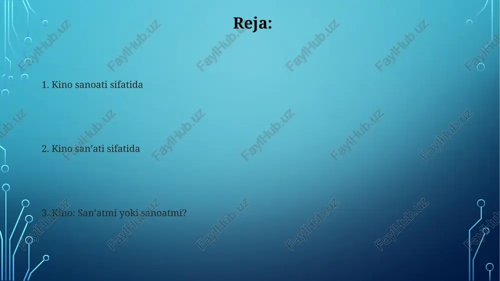aramay, badiiy ifoda vositalarining boyligi va yangi g'oyalar bilan sanoatga ta'sir ko'rsatib, kino san'atining rivojlanishiga hissa qo'shadi, ularning yillik soni minglabni tashkil qilishi mumkin. "blockbuster" filmlari katta byudjetga ega bo'lib, sanoatning asosiy daromad manbasini tashkil etadi, ularning soni umumiy filmlar sonining 5% dan kam bo'lsa ham, daromadning 70% dan ko'prog'ini tashkil etadi. kelajakdagi istiqbollar kelajakda, sun'iy intellekt yordamida 3d kino ishlab chiqarishning samaradorligi 50% ga oshishi va yangi, noyob vizual effektlarning paydo bo'lishi kutilmoqda. blokcheyn texnologiyasi kino sohasida mualliflik huquqini himoya qilishni mustahkamlab, kinofilmlarni tarqatish va sotishda shaffoflikni o'rnatish orqali 10% ga arzonlashtirishi mumkin. tomoshabinlarning ta'siri va afzalliklari kino tanqidchilari va muxlislarining ijobiy baholari (masalan, rotten tomatoes reytingi 80% dan yuqori) filmning obro'-e'tiborini oshiradi va kelajakdagi loyihalar uchun investorlarni jalb qilishda muhim rol o'ynaydi. tomoshabinlarning katta soni (masalan, 10 milliondan ortiq) filmning kassadagi muvaffaqiyatini va shuningdek, keyingi filmlarni moliyalashtirish imkoniyatlarini aniqlaydi, bu esa sanoatning rivojlanishiga ta'sir qiladi. kino sanoat sifatida …