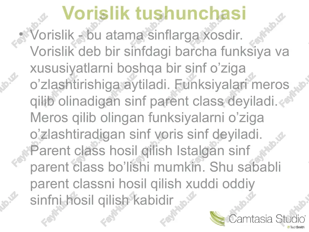 vorislik tushunchasi - Page 2