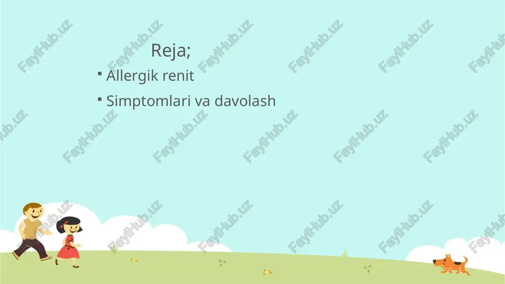 shishi, ko`z yoshi ajralishining kuchayishi; ko`zlarning yorug'likka sezgirligi ortishi; hid bilish qobiliyatining yo`qolishi; 4 kasallik sabablari va diagnostikasi burun shilliq qavatining shishishi tufayli rinit paydo bo'ladi. kasallikni qo`zg`atuvchi asosiy sabablar – allergiya uyg`otuvchilar bo`lib, ulardan eng tarqalganlari - o`simlik changchilari, chang, uy hayvonlari tuklari, kimyoviy moddalar, dori vositalari va zamburug`lar hisoblanadi. bu kasallik nasldan naslga o`tadi. bolalarda bu kasallik immunitetning zaiflashishi tufayli yuzaga keladi. diagnostikasi davolash uslubini aniqlash uchun allergolog-shifokor umumiy tekshiruvdan ot`kzagandan va bemor shikoyatini tinglagandan so'ng, quyidagi tekshiruvlar va tahlillarni tayinlaydi: qonning umumiy tahlili; immunogramma; burundan ajratilgan shilliq moddaning laboratoriya tekshiruvi; rinoskopiya; allergiya sababini aniqlash uchun provokatsion teri testlari. allergologik sinamalar: teri sinamalari; zardobdagi umumiy ige ni aniqlash; zardobdagi maxsus ige ni aniqlash; dag‘al va egiluvchan endoskop yordamida ko‘rish. burun-halqum bo‘shlig‘idan surtmalar va yuvilgan suvlarni tayyorlash: sitologik tekshirishlar uchun; bakteriologik tekshirishlar uchun. rentgenologik usullar: burun yon bo‘shliqlarini rentgen nurlari yordamida tasvirga tushirish; kompyuterli tomografiya (tekshiruvchi a’zo qavatlariga rentgen …