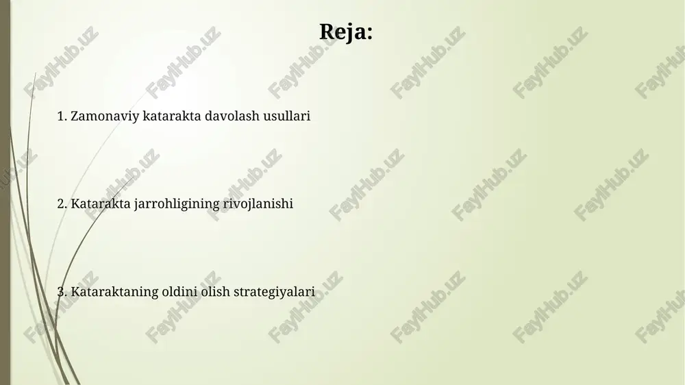 uyuqlik oqimini avtomatik boshqarish, vakuum nazorati va energiya yetkazib berishni optimallashtirish kabi ilg'or xususiyatlarga ega. zamonaviy jarrohlik usullari: lazer yordamida katarakt jarrohligi femtosekund lazerli katarakt jarrohligi (flacs) an'anaviy usullar bilan solishtirganda aniqlikni oshiradi, kesmalarni lazer bilan yaratib, qo'lda bajariladigan xatoliklarni kamaytiradi. lazer yordamida katarakt jarrohligi ultratovush energiyasiga bo'lgan ehtiyojni kamaytiradi, bu esa ko'zning ichki to'qimalariga ziyon yetkazish xavfini pasaytiradi va tiklanish vaqtini tezlashtiradi. intraokulyar linzalarning (iol) turlari monofokal iollar faqat uzoq masofaga aniq ko'rishni ta'minlaydi, shuning uchun ko'pchilik bemorlar o'qish va yaqin ishlar uchun 1.5-2.5 dioptriyali ko'zoynakka muhtoj bo'lishadi. multifokal iollar turli masofalarda ko'rishni ta'minlash uchun bir nechta fokus nuqtalariga ega bo'lib, ko'zoynakka bo'lgan ehtiyojni kamaytiradi, lekin 3-5% hollarda haloslar paydo bo'lishi mumkin. jarrohlikdan keyingi parvarish va tiklanish ko'rishni tiklash jarayonida ko'zoynak yoki kontakt linzalari kerak bo'lishi mumkin, odatda operatsiyadan keyin 2-4 hafta o'tgach belgilanadi, ko'rish aniqligini optimallashtirish uchun. antibiotikli tomchilar operatsiyadan keyingi infektsiyaning oldini olish uchun taxminan 2-4 hafta …