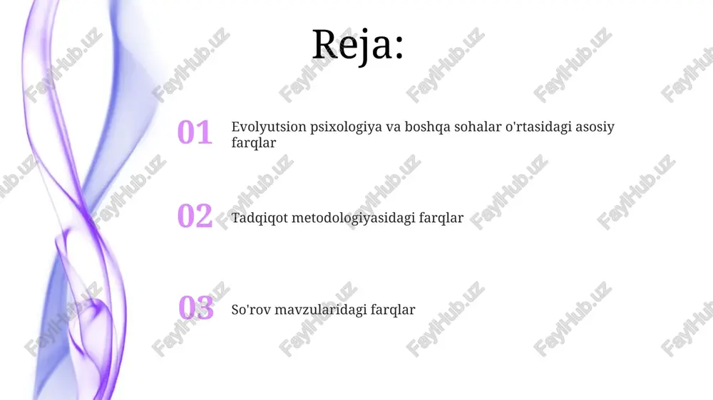 kognitiv psixologiya esa xatti-harakatlarni hozirgi axborotni qayta ishlash mexanizmlari orqali tushuntiradi. evolyutsion psixologiya kengroq evolyutsion printsipga, masalan, tabiiy tanlanishga tayanadi, kognitiv psixologiya esa asosiy e'tiborni 7 ± 2 elementli qisqa muddatli xotira kabi kognitiv jarayonlarga qaratadi. biologiya va madaniyat o'rtasidagi evolyutsion psixologiya evolyutsion psixologiya madaniyatni biologik asoslangan psixologik mexanizmlar ifodasi sifatida ko'radi, masalan, 150 kishilik guruhlar va ijtimoiy normalar evolyutsion strategiyalarni aks ettiradi. biologiya ta'minlangan miya mexanizmlarini evolyutsion psixologiya o'rganadi, bu mexanizmlar esa madaniyat orqali xatti-harakatlarga ta'sir etadi va 7 milliard odamning xatti-harakatlarini tushuntiradi. madaniyat odamlar o'rtasida o'rtoqlashilgan ma'lumotlar yig'indisi sifatida qaraladi, lekin evolyutsion psixologiya bu ma'lumotning 99% dan ortig'i evolyutsion moslashuvlarni faollashtirish uchun xizmat qiladi. genetik determinizmga qarshi evolyutsion psixologiya 50/50 baholashdan ko'ra, genlar va muhitning dinamik ta'sirini o'rganadi, bu esa adaptiv xatti-harakatlarning paydo bo'lishiga olib keladi. genetik determinizmga qarshi, evolyutsion psixologiya genlar xulq-atvorni 100% belgilamaydi, balki ular orasidagi o'zaro ta'sirlarni va muhitni tushuntiradi. evolyutsion psixologiya genetik xususiyatlarning ekspressiyasi …