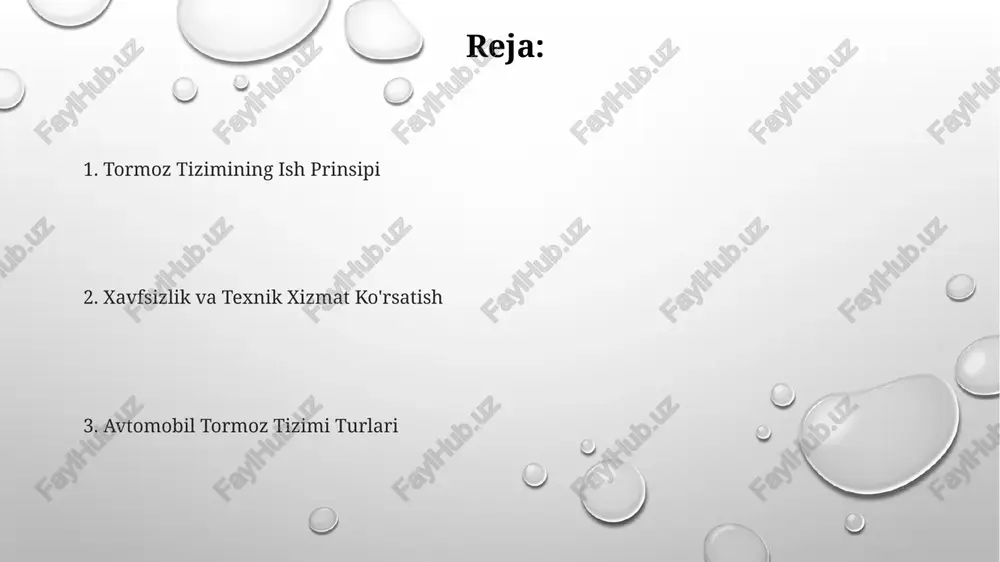 lchab, tormoz bosimini elektron ravishda boshqaradi, bu esa silliq sirtlar yoki shoshilinch tormozlashda muhim ahamiyatga ega. elektron tormoz kuchi taqsimlash tizimi (ebd) ebd tizimi, avtomobilning tezligi va yuklanishiga qarab, har bir g'ildirakka taqsimlanadigan tormoz kuchini individual ravishda boshqaradi, bu esa, ayniqsa, notekis yo'llarda, 15% gacha tormoz masofasini kamaytiradi. ebd tizimi abs (anti-qulflanish tizimi) bilan birgalikda ishlashi, tormozlanish jarayonida g'ildiraklarning qulflanishining oldini olib, boshqaruvchanlikni va xavfsizlikni 20% ga oshiradi. elektron tormoz kuchi taqsimlash tizimi (ebd) g'ildiraklarning tormozlanish kuchini avtomatik ravishda tartibga soladi, bu esa 30% gacha tormoz yo'lining qisqarishiga va avtomobilning barqarorligini oshirishga yordam beradi. gidravlik tormoz tizimi gidravlik tormoz tizimida bosimni kuchaytirish uchun, odatda, vakuum kuchaytirgichi qo'llaniladi, bu esa haydovchining kuch sarfini 3-5 baravar kamaytiradi va tormoz pedalini bosishni yengillashtiradi. zamonaviy gidravlik tormoz tizimlarida abs (anti-lock braking system) tizimi mavjud bo'lib, u g'ildiraklarning blokirovkasini oldini oladi va shuningdek, tormoz yo'lini qisqartiradi, bu esa xavfsizlikni oshiradi. gidravlik tormoz tizimi suyuqlikning siqilmasligi …