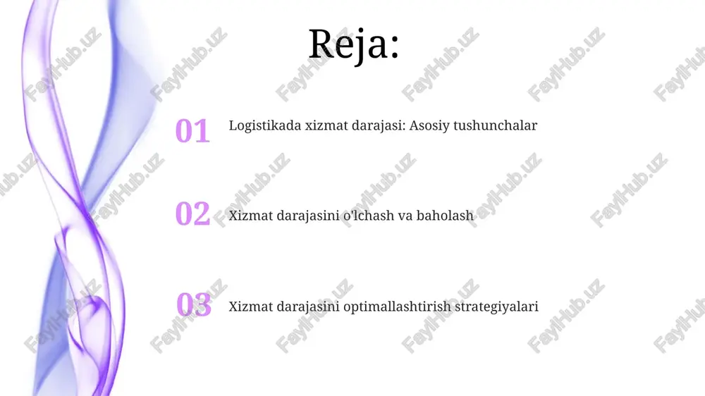 uyurtmani qabul qilish, tayyorlash va 24-48 soat ichida yetkazib berishda o'lchanadi. o'z vaqtida yetkazib berish (otif) logistikada muhim ko'rsatkich bo'lib, buyurtmalarning 95% dan ko'prog'i belgilangan muddatlarda yetkazilishini ta'minlaydi. buyurtmani to'liq bajarish "buyurtmani to'liq bajarish" 100%ga yetishi logistika zanjiridagi barcha jarayonlar, jumladan, inventarizatsiya, omborxona va transportni sinxronlashtirishni talab etadi. otif (vaqtida va to'liq) ko'rsatkichi "buyurtmani to'liq bajarish"ning muhim o'lchovidir, bu esa buyurtmaning o'z vaqtida va to'liq yetkazilishini nazorat qiladi. xatoliklarni kamaytirish xatoliklarni kamaytirish uchun "oltita sigma" metodologiyasini joriy etish kerak, bu 3,4 million imkoniyatdan atigi 3,4 ta xatoga olib keladi. avtomatlashtirilgan ma'lumotlarni yig'ish tizimlaridan foydalanish 99,9% aniqlik darajasiga erishishga imkon beradi, bu esa qo'lda kiritish xatolarini kamaytiradi. qaytarishni boshqarish qaytarish logistikasi xarajatlarni kamaytirish maqsadida qaytarilgan tovarlarni tekshirish, saralash va qayta tiklashni o'z ichiga oladi, shu bilan birga 80% gacha qayta sotish qiymatini ta'minlaydi. qaytarishni boshqarish logistikada 10% dan 40% gacha tovarlar qaytarilishini o'z ichiga oladi, shuning uchun aniq siyosatlar va jarayonlar …