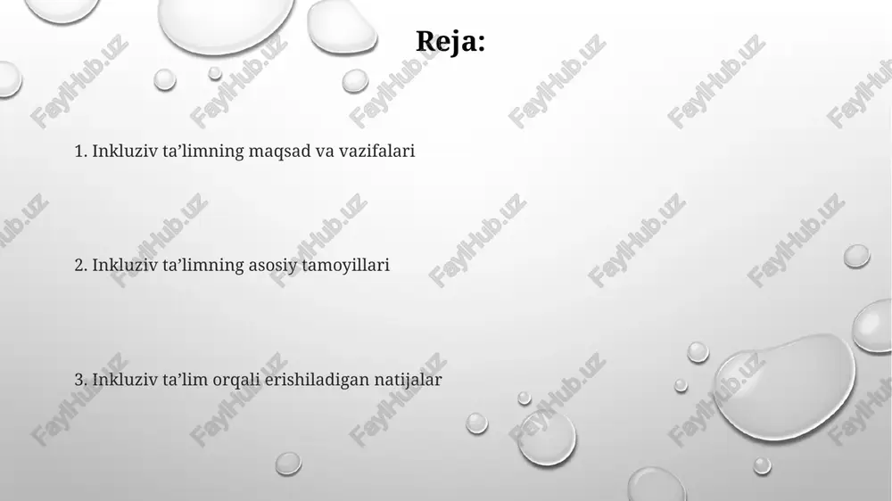 egratsiyalash. inkluziv ta'limning afzalliklari inkluziv ta'lim 100% imkoniyat yaratadi: barcha bolalar, shu jumladan nogironligi bo'lgan bolalar ham, sifatli ta'lim olish huquqiga ega bo'lib, tengdoshlari bilan birga o'qishadi. ijtimoiy rivojlanishda o'zgarish: inkluziv ta'lim orqali bolalar o'zaro hurmat, hamjihatlik va empatiyani o'rganadilar, bu esa jamiyatda 99% qadriyatlarni shakllantiradi. akademik yutuqlarga erishish: tadqiqotlar shuni ko'rsatadiki, nogironligi bo'lgan bolalar inkluziv muhitda o'qiganda, 85% akademik ko'rsatkichlari sezilarli darajada yaxshilanadi. ta'limda inklyuzivlikka erishish strategiyalari har bir o'quvchi uchun moslashtirilgan o'quv rejalari, jumladan iep (individual education program), ularning 5 ta asosiy o'quv sohasida yutuqlarga erishishga qaratilgan. o'qituvchilar uchun inklyuziv o'qitish bo'yicha malaka oshirish dasturlari, 100 soatdan ortiq davom etishi mumkin, barcha o'quvchilarning ehtiyojlarini qondirish ko'nikmalarini rivojlantirishga yordam beradi. texnologiyalardan (masalan, ekran o'qiydigan dasturlar) foydalanish imkoniyatini kengaytirish, 2025-yilga kelib 75% nogironligi bo'lgan o'quvchilar uchun to'liq qo'llab-quvvatlash imkoniyatini yaratadi. inkluziv sinfni yaratish inkluziv sinfda o'qituvchilarning kamida 3 yillik tajribasi muhim, ularning 85%i maxsus pedagogika bo'yicha treningdan o'tgan bo'lishi kerak. …