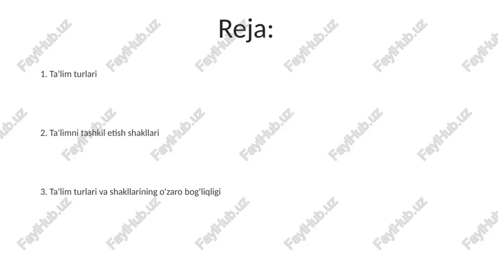 ta’lim, masalan, 10 yoshdan 60 yoshgacha bo'lgan guruhdagi oila a'zolaridan urf-odatlarni o'rganish, resurslar bepul bo'lganligi sababli juda arzon yoki bepul bo'lishi mumkin. umumiy o'rta ta'lim umumiy o'rta ta'lim 11 yillik majburiy ta'lim bo'lib, unga 6 yoshdan qabul qilinadi va o'quvchilar umumiy bilim, ko'nikma va malakalarni egallaydi. maktab ta'limi boshlang'ich (1-4 sinflar), tayanch (5-9 sinflar) va o'rta (10-11 sinflar) bosqichlariga bo'linadi, bu esa o'quvchilarning yoshiga mos ta'lim berishni ta'minlaydi. o'rta maxsus, kasb-hunar ta'limi kasb-hunar ta'limi, kollejlarda 9 yillik ta'limdan so'ng 2-3 yillik dastur asosida biror kasb yoki hunar bo'yicha malaka berishga qaratilgan. o'rta maxsus ta'lim, litseylarda 9 yillik umumiy o'rta ta'limdan so'ng 3 yillik dastur bo'yicha chuqurlashtirilgan yo'nalishlarda bilim beradi. oliy ta'lim oliy ta'lim tizimi o'zbekistonda bakalavriat, magistratura va doktorantura (phd) kabi uch bosqichdan iborat bo'lib, har bir bosqich o'ziga xos o'quv dasturlari va maqsadlariga ega. oliy ta'lim muassasalari, jumladan universitetlar va institutlar, davlat va xususiy shaklda tashkil etilgan bo'lib, 100 …