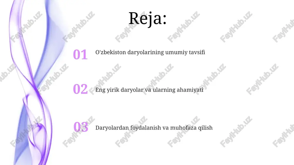 s' deb nomlangan, eramizdan avvalgi 6-4 asrlarda ahamoniylar davrida muhim ahamiyatga ega boʻlgan, sugʻorish tizimlarining rivojlanishiga katta hissa qoʻshgan. zarafshon vohasi, buyuk ipak yoʻlining bir qismi sifatida, 8-12 asrlarda samarqand va buxoro kabi shaharlarning gullab-yashnashiga sabab boʻlgan, madaniy va savdo aloqalarini rivojlantirgan. zarafshon daryosi boʻyida joylashgan hududlarda, xususan, 16-19 asrlarda barpo etilgan koʻplab tarixiy obidalar, xalq amaliy sanʼati va hunarmandchilikning noyob namunalarini oʻzida mujassam etgan. qashqadaryo: iqtisodiy roli daryo suvi sanoat korxonalari uchun ham zarur. qashqadaryodagi neft va gaz sanoati suv resurslariga bog'liq, bu esa resurslardan oqilona foydalanishni talab etadi. qashqadaryo viloyatining qishloq xo'jaligi uchun suv ta'minoti muhim. daryodan 70% suv ekin maydonlarini sug'orishga yo'naltiriladi, bu esa yuqori hosil olish imkonini beradi. qashqadaryoning iqtisodiy roli baliqchilik va turizmni ham qamrab oladi. daryoda baliqchilik rivojlangan, shuningdek, daryo bo'yida dam olish maskanlari mavjud. surxondaryo: o'ziga xos xususiyatlari surxondaryo vohasi noyob oʻsimlik va hayvonot dunyosiga ega. jumladan, daryo boʻyida uchraydigan turli xil qushlar …