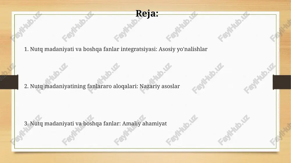 ganadi. u turli ijtimoiy guruhlar nutqining 1 farqlarini, masalan, dialektlar va jargonlarni tahlil qiladi, ularning ijtimoiy maqomi aksini topadi. sotsiologiya nutq madaniyati orqali 2 ijtimoiy me'yorlar va qadriyatlar qanday shakllanishini ko'rsatadi. masalan, hurmatli nutq shakllari 3 kattalar va hokimiyat vakillariga nisbatan qanday qo'llanilishini o'rganadi. nutq madaniyati va sotsiologiya 1 intervyu kabi aloqa shakllari orqali 2 ijtimoiy harakatga ta'sirini tahlil qiladi. bu jarayonda 3 nutqning ta'sir kuchi jamiyatda muhim rol o'ynaydi. nutq madaniyati va pedagogika pedagogikada nutq madaniyati o'quvchilarning 75% bilim olish jarayoniga ijobiy ta'sir ko'rsatadi, chunki yaxshi nutq namunasi orqali o'rganish osonlashadi. nutq madaniyati pedagogikada ta'limning sifatini oshirishda muhim rol o'ynaydi, chunki u o'qituvchining 100% tushunarli va aniq nutqini shakllantirishga yordam beradi. nutq madaniyati pedagogika bilan chambarchas bog'liq; 80% hollarda pedagogik mahorat o'qituvchining nutq boyligi va ravonligi bilan belgilanadi. nutq madaniyati va falsafa axloqiy falsafa nutq madaniyatining asosiy qismidir, chunki u nutqning 5 asosiy printsipi (halollik, hurmat, adolat, mas'uliyat, xayrixohlik) …