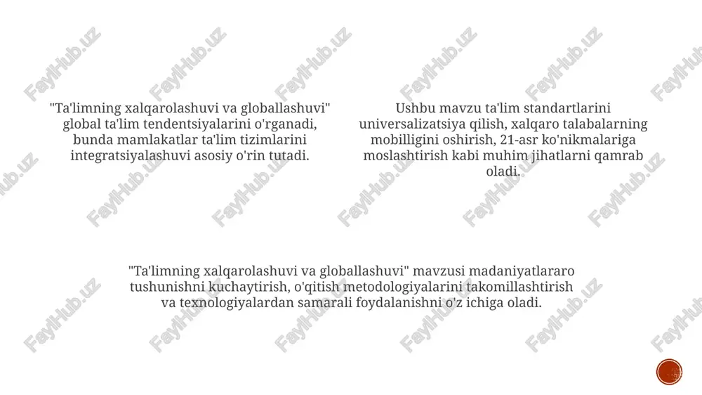 lashga va 21-asr ko'nikmalarini rivojlantirishga imkon beradi. bu strategik investitsiya kelajak uchun muhim. kam daromadli mamlakatlarda ta'lim xarajatlari cheklanganligi sababli, o'qituvchilarning malakasini oshirish va zamonaviy o'quv materiallari bilan ta'minlash qiyinlashadi. bu ta'lim sifatiga ta'sir etadi. ta'limga sarflangan xarajatlar, yaimning foizi sifatida o'lchanadi, bu ko'rsatkich mamlakatlar o'rtasida farq qiladi. yuqori ko'rsatkichlar ta'limga katta ahamiyat berilishini ko'rsatadi, bu esa rivojlanishga ta'sir qiladi. yuqori daromadli mamlakatlar oecd mamlakatlarida oliy ta'limga kirish darajasi 70% dan yuqori, bu esa aholining bilim olish imkoniyatlari yuqori ekanligini ko'rsatadi. yuqori daromadli mamlakatlar yaimning 5% dan ortig'ini ta'limga yo'naltiradi, bu esa sifatli ta'lim resurslari va ilg'or texnologiyalarga investitsiyalarni ta'minlaydi. yuqori daromadli mamlakatlarda o'qituvchilarning o'rtacha yillik maoshi 50,000 aqsh dollaridan oshadi, bu esa malakali kadrlarni ta'lim sohasiga jalb qilishga yordam beradi. kam daromadli mamlakatlar kam daromadli davlatlarda taʼlim olish imkoniyati cheklanganligi sababli, aholining bilim darajasi past boʻlib, bu iqtisodiy rivojlanishni sekinlashtiradi hamda kambagʻallikni kuchaytiradi. kam daromadli mamlakatlarda taʼlimga ajratiladigan byudjet …