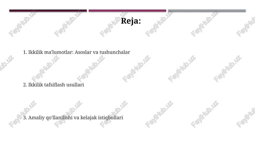 illarini aniqlash, ya'ni har bir buyruqning xotiradagi 0x1000 dan 0x2000 gacha bo'lgan joylashuvini aniq ko'rsatishdir. tafsirlash usullari: statik va dinamik statik tafsirlash kompilyatsiya vaqtida amalga oshiriladi, dastur kodini mashina kodiga 1 marta o'zgartirib, ish paytida tezroq bajarilishini ta'minlaydi. dinamik tafsirlash dastur ishga tushirilganda qatorma-qator kodni o'qib, interpretator yordamida har bir qatorni bajaradi, 2 yoki undan ko'p marta bajarish mumkin. statik tafsirlash xatolarni erta aniqlashga yordam beradi, chunki kompilyator barcha kodni tekshiradi; dinamik tafsirlash esa 3-qator xatosini ish paytida aniqlaydi. statik tafsirlash texnikalari xatoliklarni aniqlash uchun boshqaruv oqimi tahlili dasturdagi barcha mumkin bo'lgan bajarish yo'llarini ko'rib chiqadi, ayniqsa 100% qamrovni ta'minlaydi. statik tahlilda 4 ta asosiy texnika bor: ma'lumotlar oqimi tahlili, tur tekshiruvi, boshqaruv oqimi tahlili va ramziy bajarish kabi turlarni aniqlashda qo'llaniladi. ramziy bajarish, dastur qiymatlari o'rniga ramzlar bilan amalga oshiriladi, bu esa 50 dan ortiq yo'llarni aniqlash va xatoliklarni topishga yordam beradi. dinamik tafsirlash texnikalari profiling usullari muhim ahamiyatga …