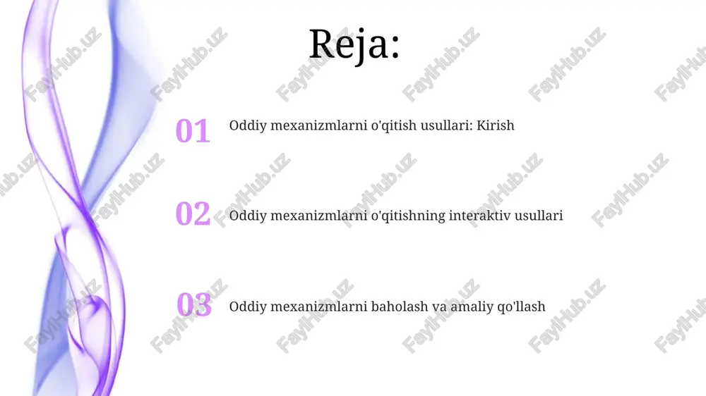 g real hayotdagi qo'llanilishini 1:1 nisbatda namoyish etish orqali, masalan, 2-sinf richag tizimini qurilish kranlarida ko'rsatishga imkon beradi. modellashtirish va simulyatsiyalar modellashtirish tizimlarning matematik tavsifini yaratishni o'z ichiga oladi, masalan, 1-darajali leverning muvozanatini f1*d1 = f2*d2 tenglamasi orqali ko'rsatish mumkin. simulyatsiyalar mexanizmlarning harakatini kompyuterda namoyish etadi, shu jumladan richaglarning 3d animatsiyasi yoki tishli uzatmalarning tezlik nisbati (masalan, 2:1) ko'rinishida. muammoli o'qitish muammoli o'qitish 1960-yillarda rivojlangan, o'quvchilarga muammoli vaziyatlarni taqdim etadi, ular 3 bosqichda yechim topishadi: muammoni tahlil qilish, gipoteza yaratish, sinovdan o'tkazish. ushbu usul, o'quvchilarni 4 ta muhim ko'nikmalarga o'rgatadi: tanqidiy fikrlash, muammolarni hal qilish, hamkorlikda ishlash va axborotni 2 manbadan mustaqil ravishda izlash. loyihaga asoslangan ta'lim ushbu ta'lim metodida o'quvchilar real hayot muammolarini hal qilishga qaratilgan 3-6 haftalik loyihalarni yakunlashadi, chuqur tushunchaga erishishadi. loyiha asosidagi ta'lim 21-asr ko'nikmalarini rivojlantiradi, masalan, tanqidiy fikrlash va muammolarni hal qilish, o'quvchilarni amaliy vazifalar orqali jalb qiladi. guruhli ish va hamkorlik guruhli ishlar o'quvchilarga …
