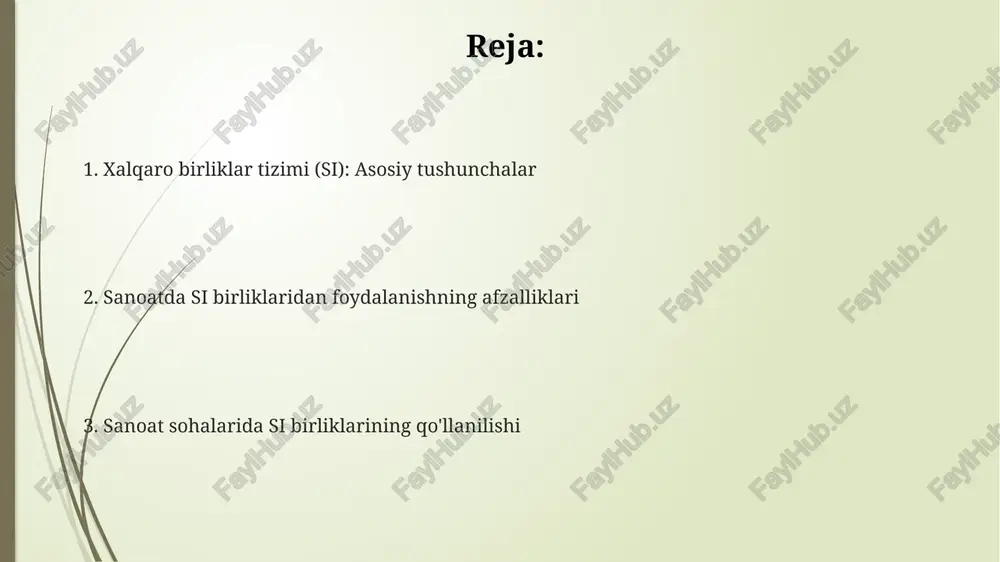 kuchning hosila birligi nyuton (n) bo'lib, u kg⋅m/s² ga teng. bu massa (kg), uzunlik (m) va vaqt (s) asosiy birliklaridan kelib chiqqan hosila birlikning muhim misolidir. si prefikslari si prefikslari oʻlchov birliklarining oʻnlik karrali va boʻlinmalari qiymatini ifodalash uchun ishlatiladi, masalan, kilo 10^3 yoki mega 10^6 kabi koʻpaytuvchilarni bildiradi. si prefikslari oʻlchovlarni qulaylashtiradi, xususan, juda katta yoki juda kichik qiymatlarni yozishda; masalan, 0.000001 sekund oʻrniga 1 mikrosekund yozish osonroq. prefikslar bir birlikning oʻlchamini 10 ning butun darajalariga oʻzgartiradi. femto 10^-15, giga esa 10^9 kabi prefikslar turli sohalarda keng qoʻllaniladi. o'lchov xatoliklari va noaniqlik noaniqlik o'lchovning tarqalishini ifodalaydi, masalan, 25.0 ± 0.1 °c haroratdagi o'lchov uning 24.9 °c va 25.1 °c orasida ekanligini anglatadi. o'lchov xatoliklari ikki turga bo'linadi: sistematik va tasodifiy. sistematik xatoliklar bir yo'nalishda og'ishadi, masalan, 0.05 mm noaniq kalibrlangan asbob tufayli. o'lchov natijalarini hisobot berishda, noaniqlikni ifodalash muhim. misol uchun, (10.00 ± 0.02) kg og'irlikning noaniqligi o'lchovning aniqligini …