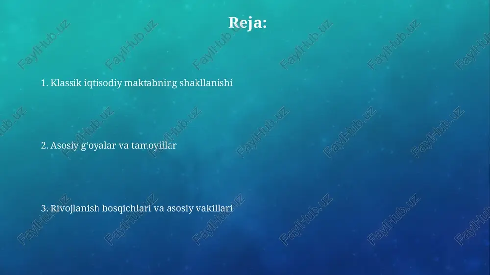 gan ijobiy oqibatlarga olib kelishini anglatadi, masalan, 1776-yilda adam smit tomonidan ta'riflangan. david rikardo va qiyosiy ustunlik nazariyasi rikardo qiyosiy ustunlik nazariyasi xalqaro savdoda absolyut ustunlik emas, balki nisbiy xarajatlar farqiga asoslanib, har bir davlat eng samarali mahsulotga ixtisoslashishini ta'kidlaydi. nazariyaga ko'ra, davlatlar yuqori xarajatli mahsulotlarni import qilib, past xarajatli mahsulotlarni eksport qilishi foydaliroqdir, bu global ishlab chiqarishni oshiradi va resurslardan unumli foydalanishga olib keladi. qiyosiy ustunlikning xalqaro savdoga ta'siri qiyosiy ustunlik nazariyasi davlatlar o'zlarining nisbiy past xarajatlar bilan ishlab chiqaradigan tovarlarga ixtisoslashishi va savdo qilishi orqali global samaradorlikni oshiradi. xalqaro savdoda qiyosiy ustunlik afzalliklarga ega bo'lgan tovarlarni eksport va defitsit bo'lgan tovarlarni import qilish orqali iste'mol imkoniyatlari chegarasini kengaytiradi. tomas maltus va aholi nazariyasi maltus aholi soni geometrik progressiyada (1, 2, 4, 8) o'sadi, deb hisoblagan, oziq-ovqat ishlab chiqarish esa arifmetik progressiyada (1, 2, 3, 4) o'sadi, bu nomutanosiblikka olib keladi. uning nazariyasida "maltus qopqoni" tushunchasi mavjud: aholi o'sishi …